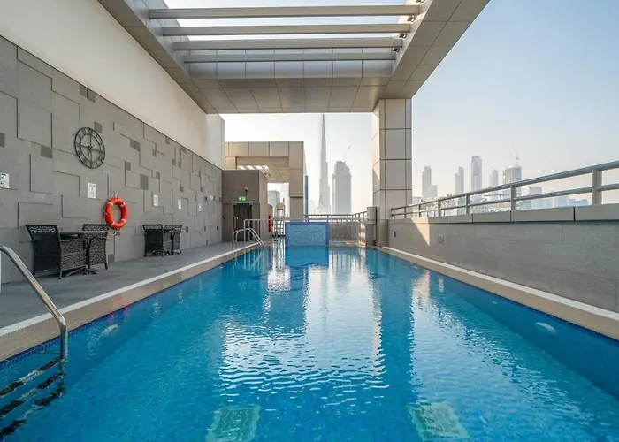 New Studio W & Infinity Pool & Gym Near Burj Khalifa