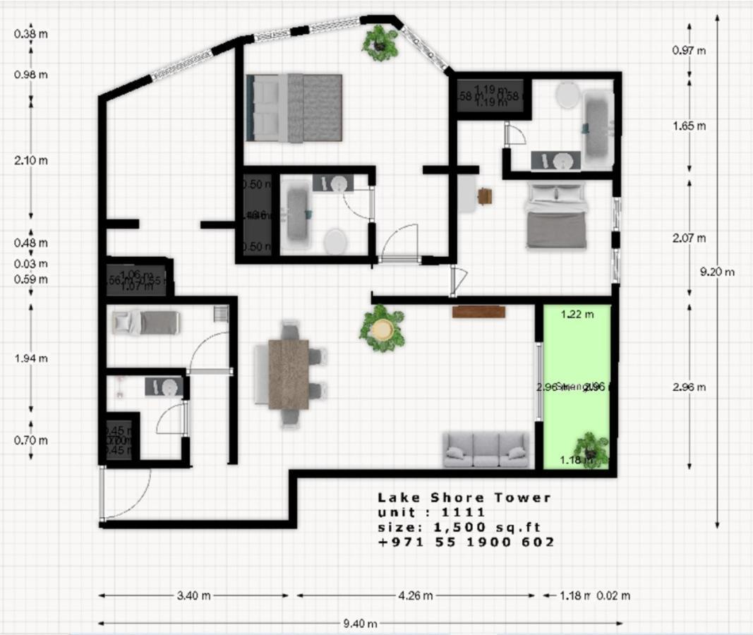 Apartment Marina View Plus, Entire 3b For 7 Adults Extra Bed 3b, 3bath *