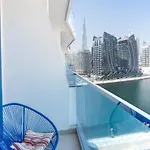 Modern New Studio With Burj Khalifa And Canal View