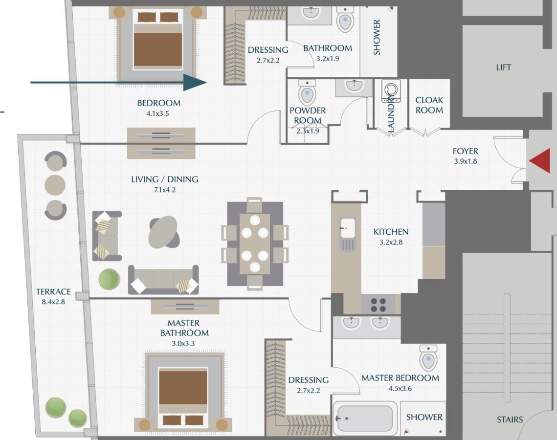 Apartment Ultimate / 3 Beds / Gorgeous Frame And Park View / 250m From Metro / 1 Stop From World Trade Center Dubai