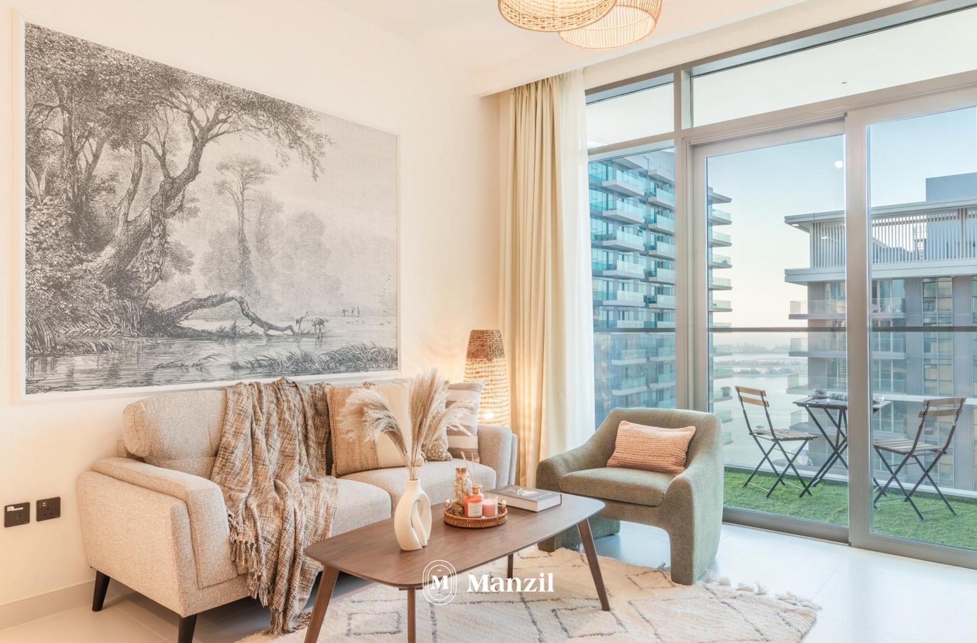 Apartment Manzil - 1br In Emaar Beachfront With Private & Marina Access