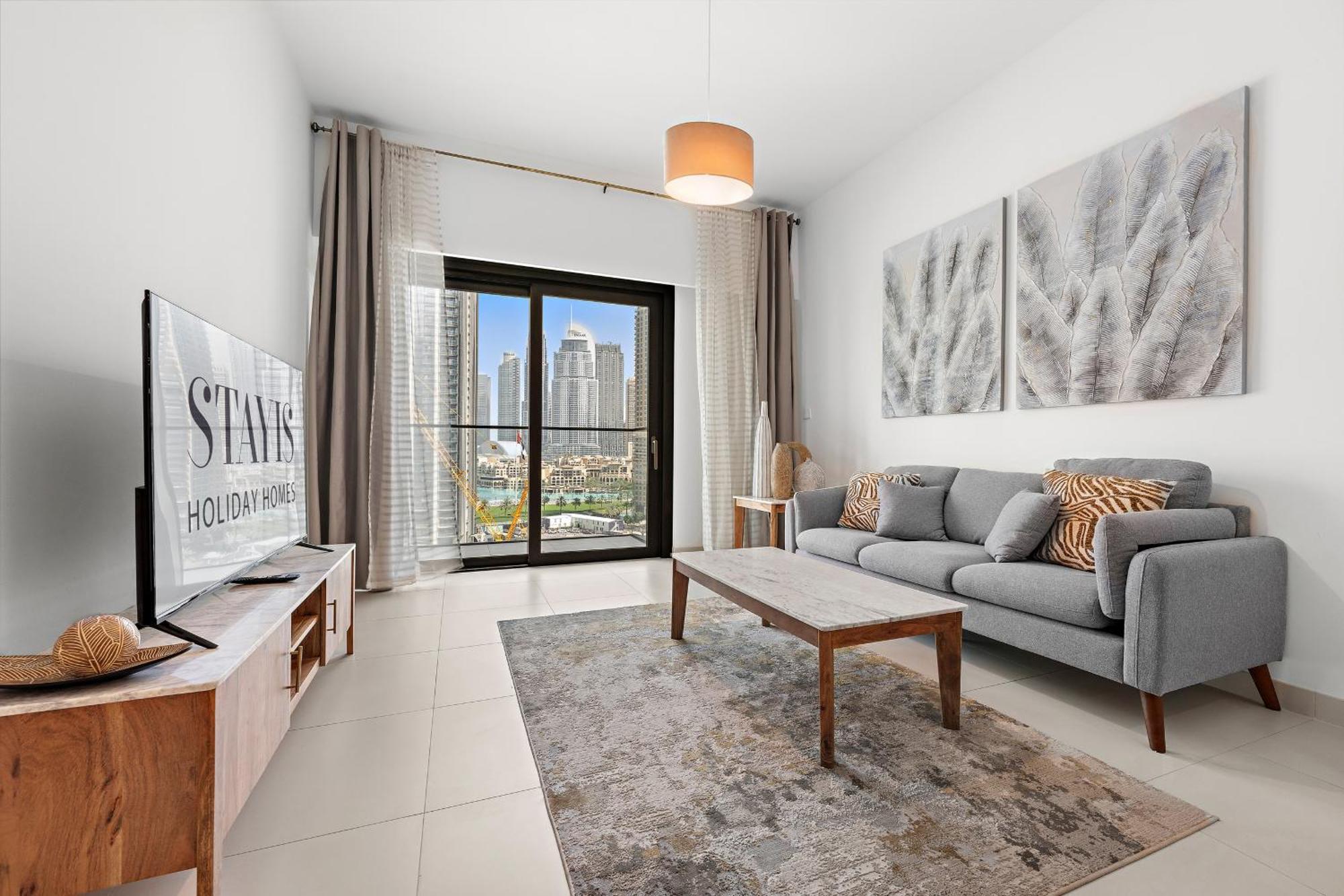 Stayis - Luxurious 1 Bedroom Burj Khalifa View Apartment