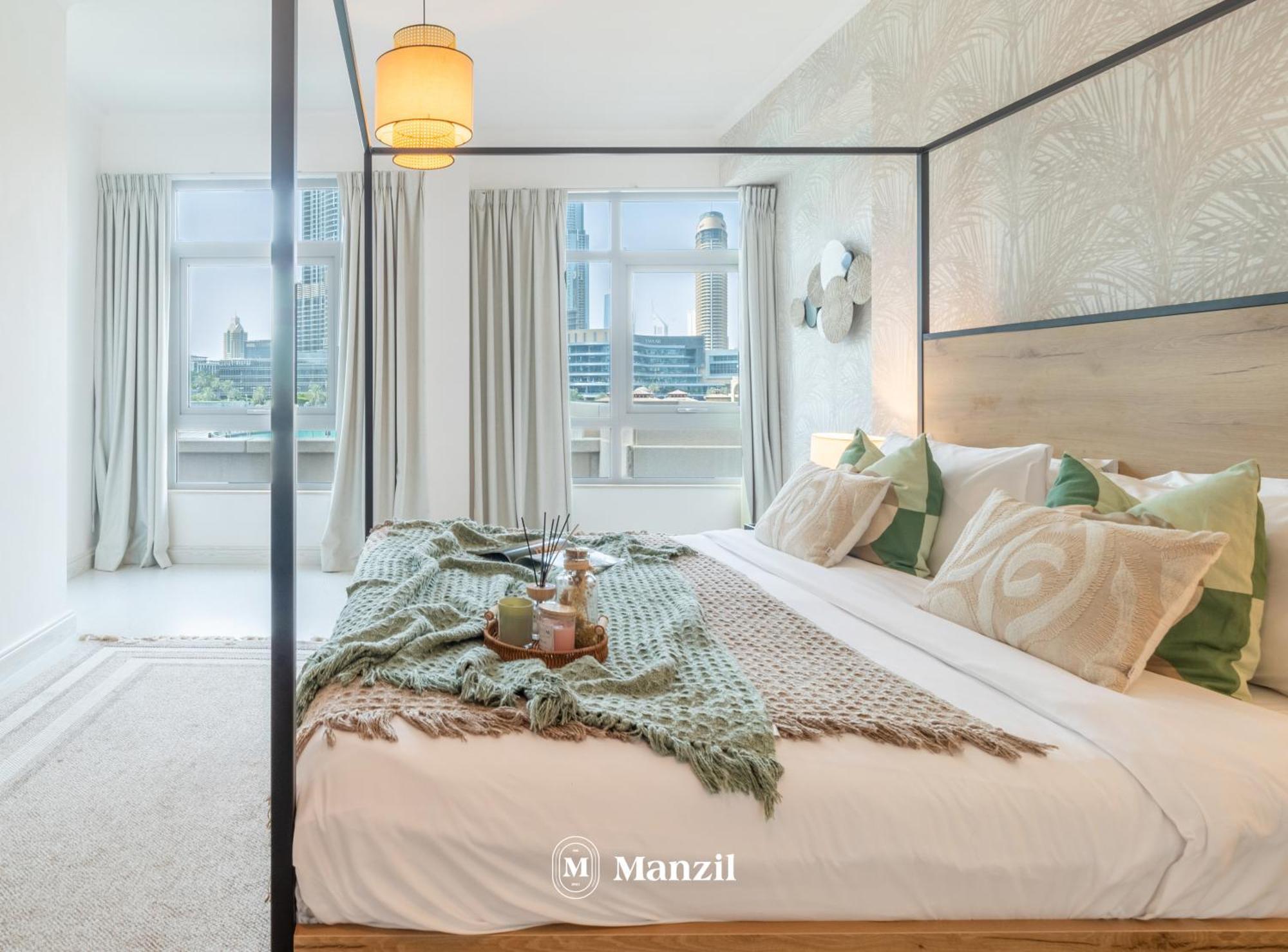 Manzil - Luxury 3br W/ Maid Room, Full Burj & Fountain View