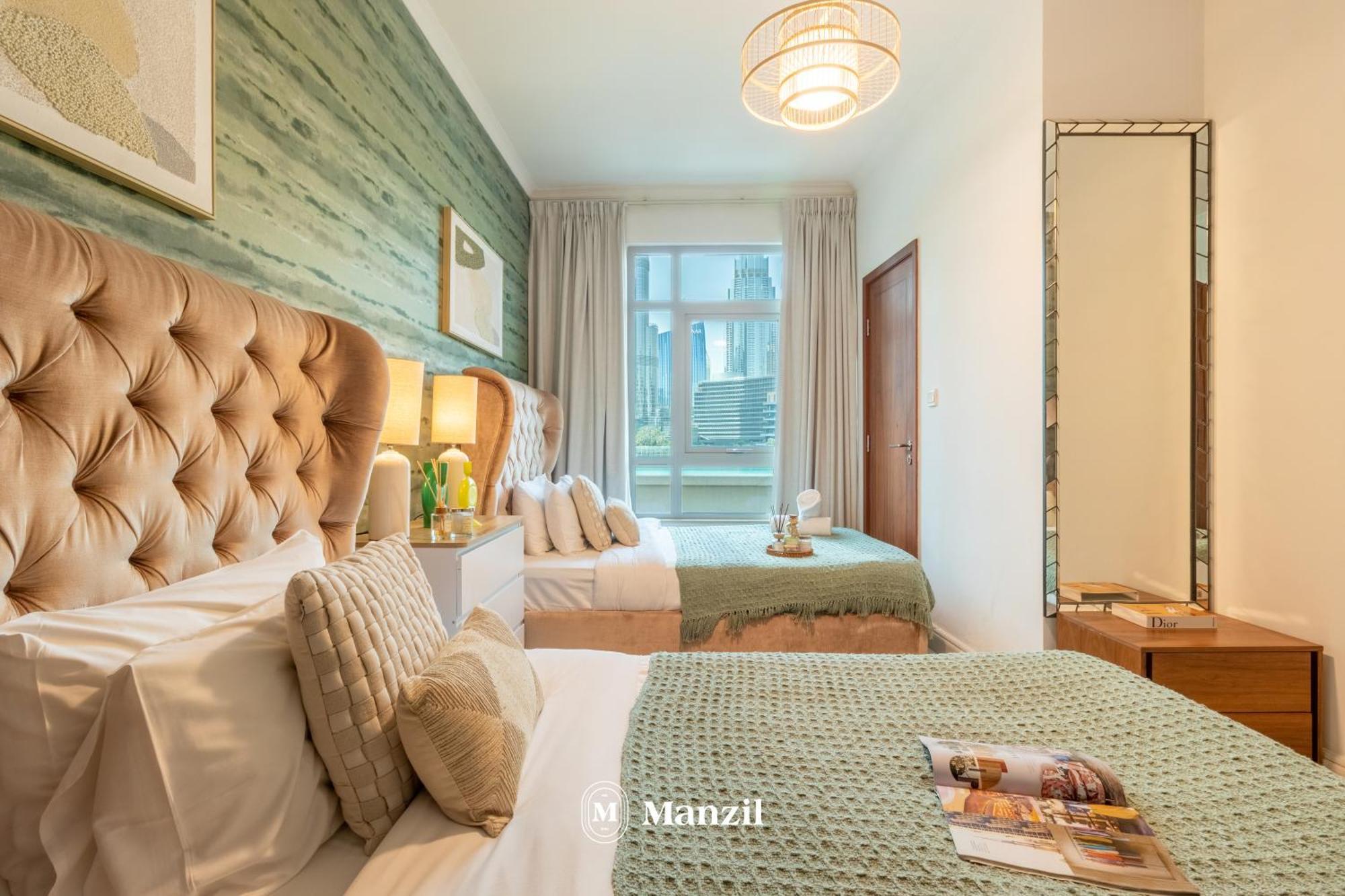 Manzil - Luxury 3br W/ Maid Room, Full Burj & Fountain View