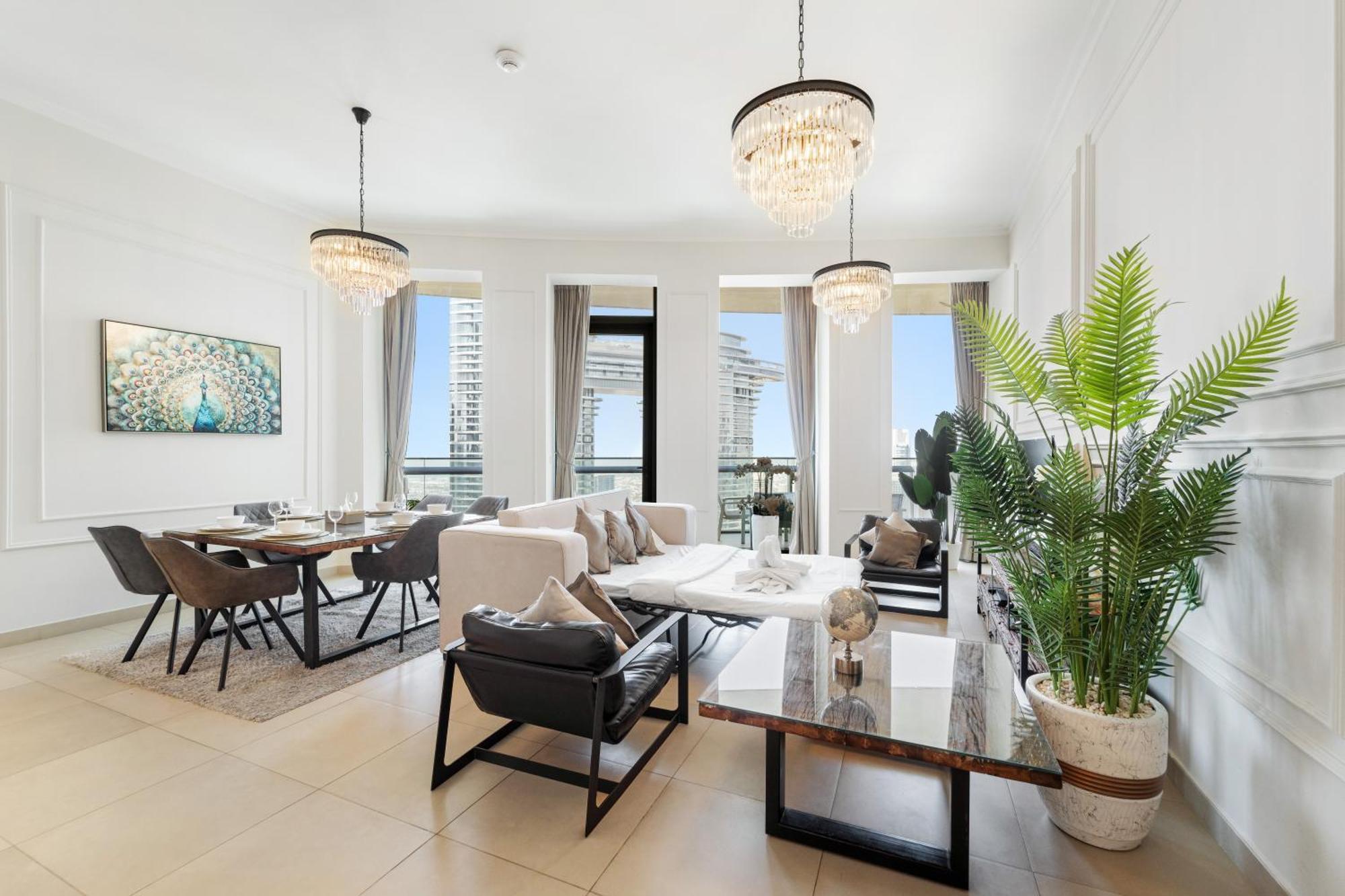 Apartment First Class 2br With Full Skyline & Sea View *
