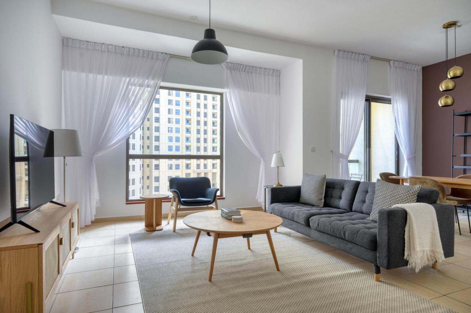 Blueground Jbr Marina View Pool Fitness Dxb-1482 Apartment *
