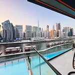Sunset View Overlooking Burj Khalifa And Canal View