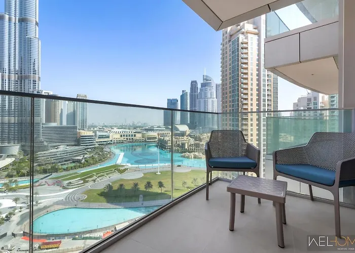 Welhome - Luxury Apartment Facing Burj Khalifa With Terrace