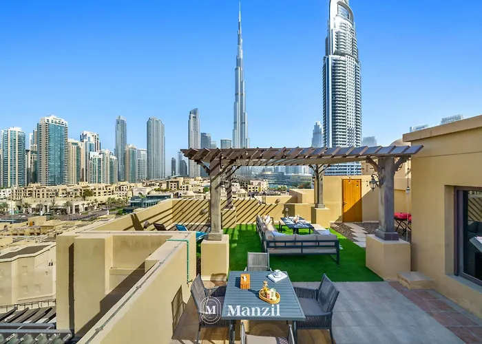 Manzil - Cozy 2Br Penthouse With Private Terrace And Full Burj View In Downtown