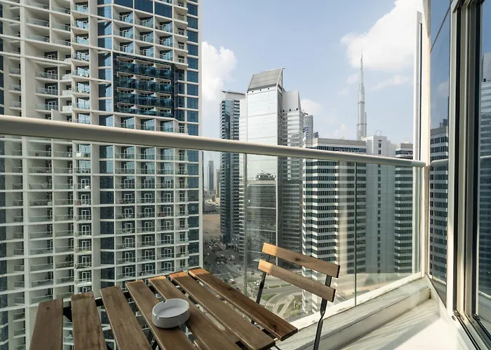Aliving Stylish Studio At Damam Prive With Balcony And Partial Burj Khalifa View-1315