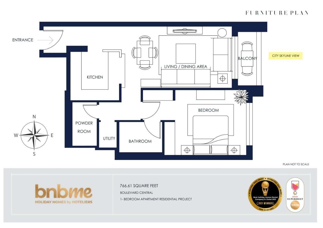 Inbetween Burjk & Mall Both Walking Distance - 1106 Apartment