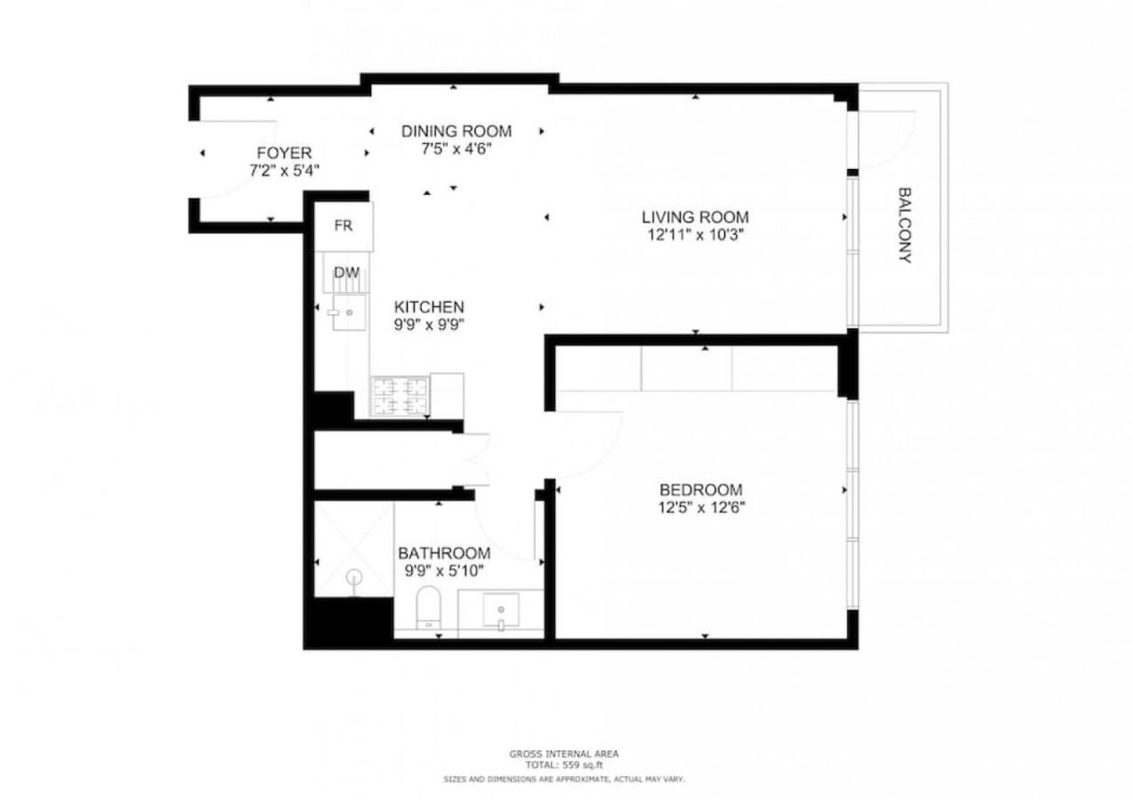 Burj Royale - Classic One Bedroom Apartment Dubai