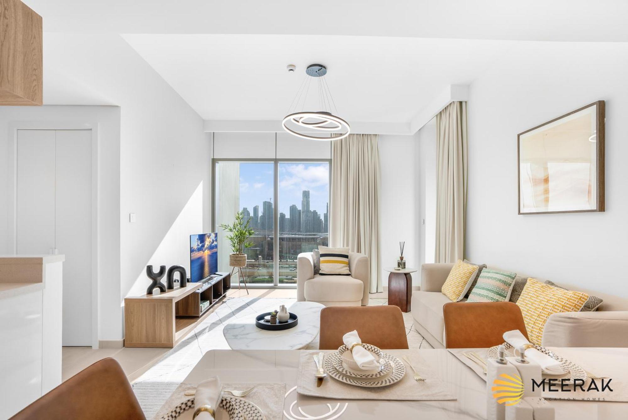 Apartment Meerak Homes - Burj Khalifa And Fountain View Downtown Elegance 2 Bed , Free Wifi, Parking, Gym And Pool *