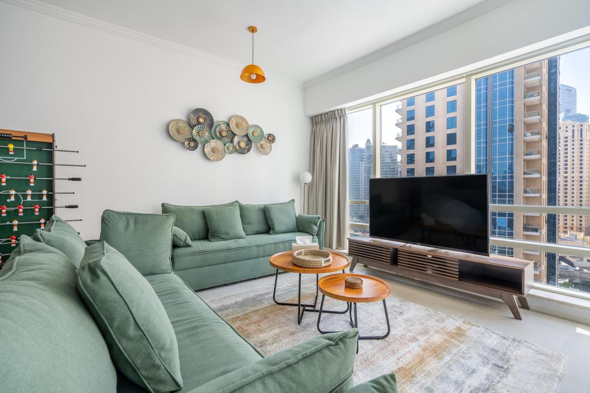 Spacious & Luxurious 1Br Apartment - Best Marina Views - 3Mn Walk To Tram, Jbr & Beach (Adults Only)