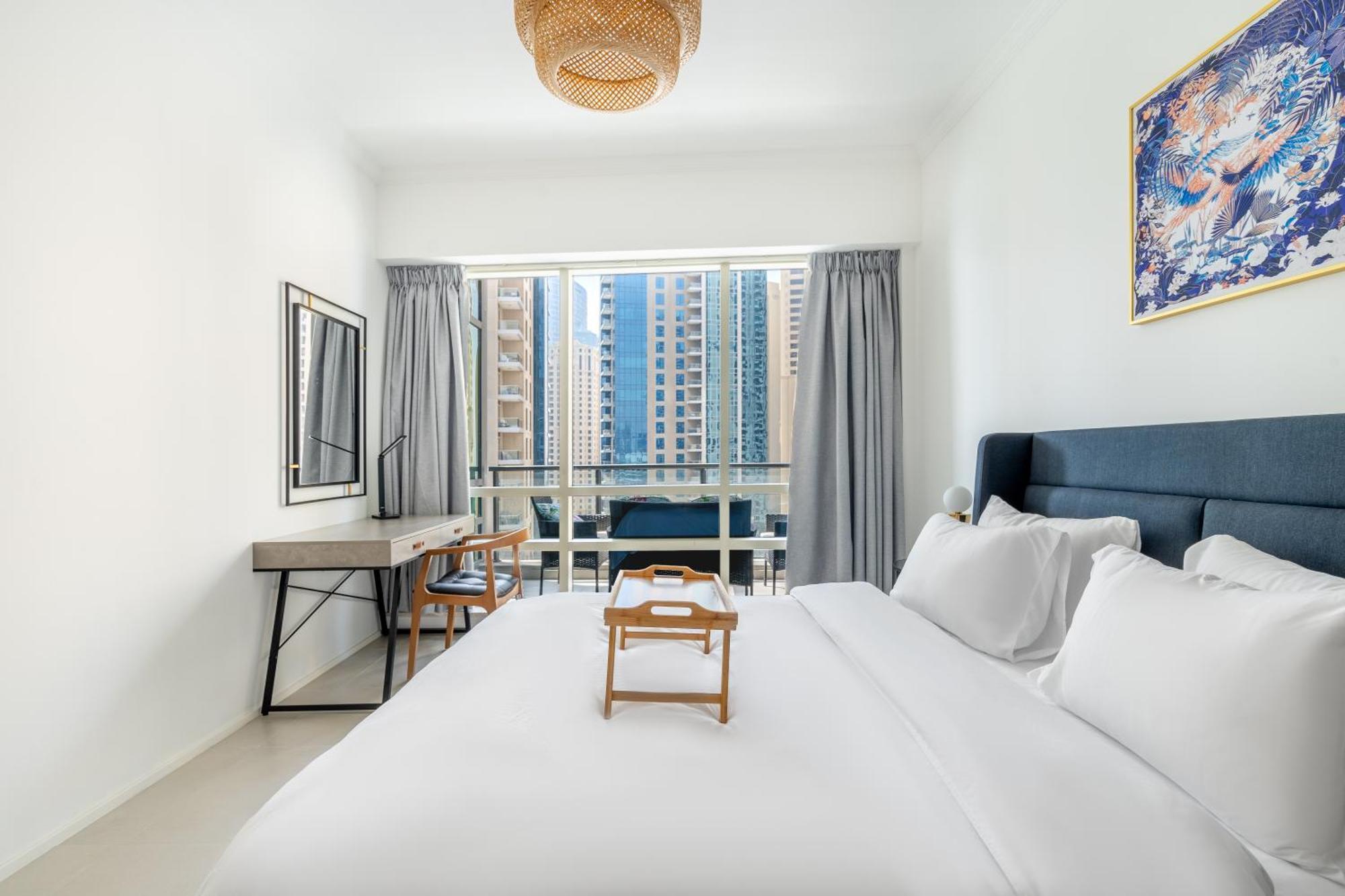 Spacious & Luxurious 1Br Apartment - Best Marina Views - 3Mn Walk To Tram, Jbr & Beach (Adults Only)