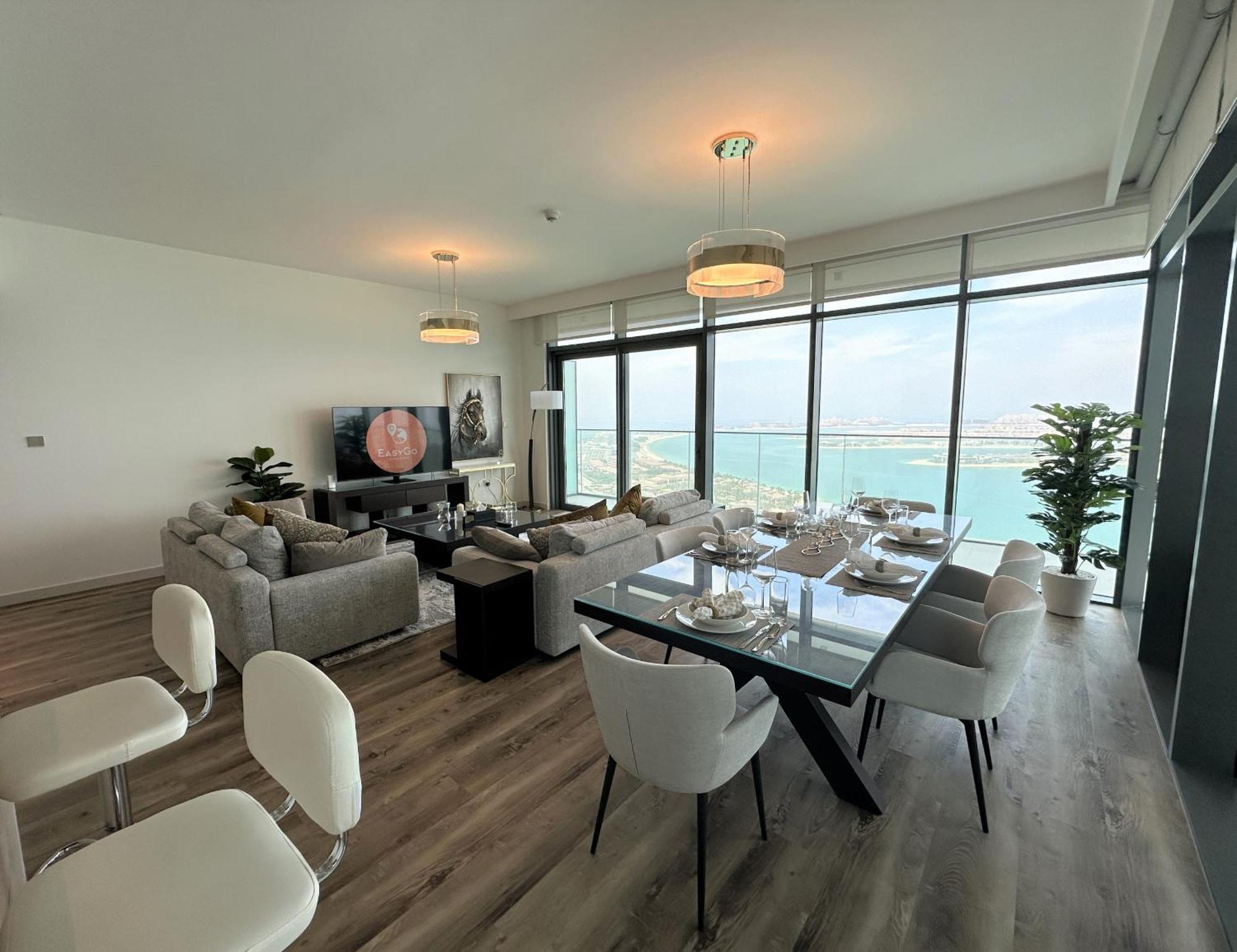 Easygo - Beach Vista Tower 1 - 3 Bedroom & Maid Palm View Dubai