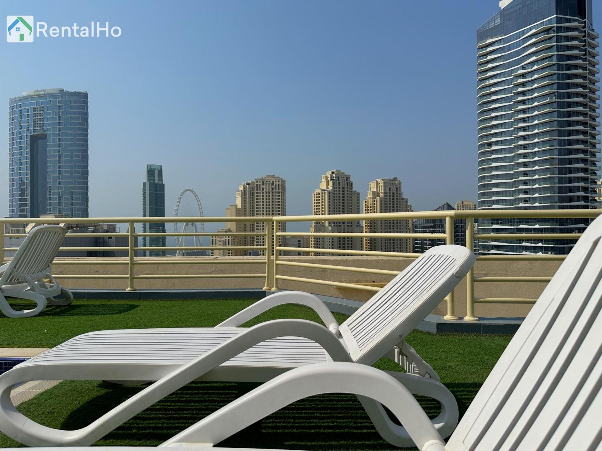 Quiet With Balcony And Roof Pool In Marina * Dubai