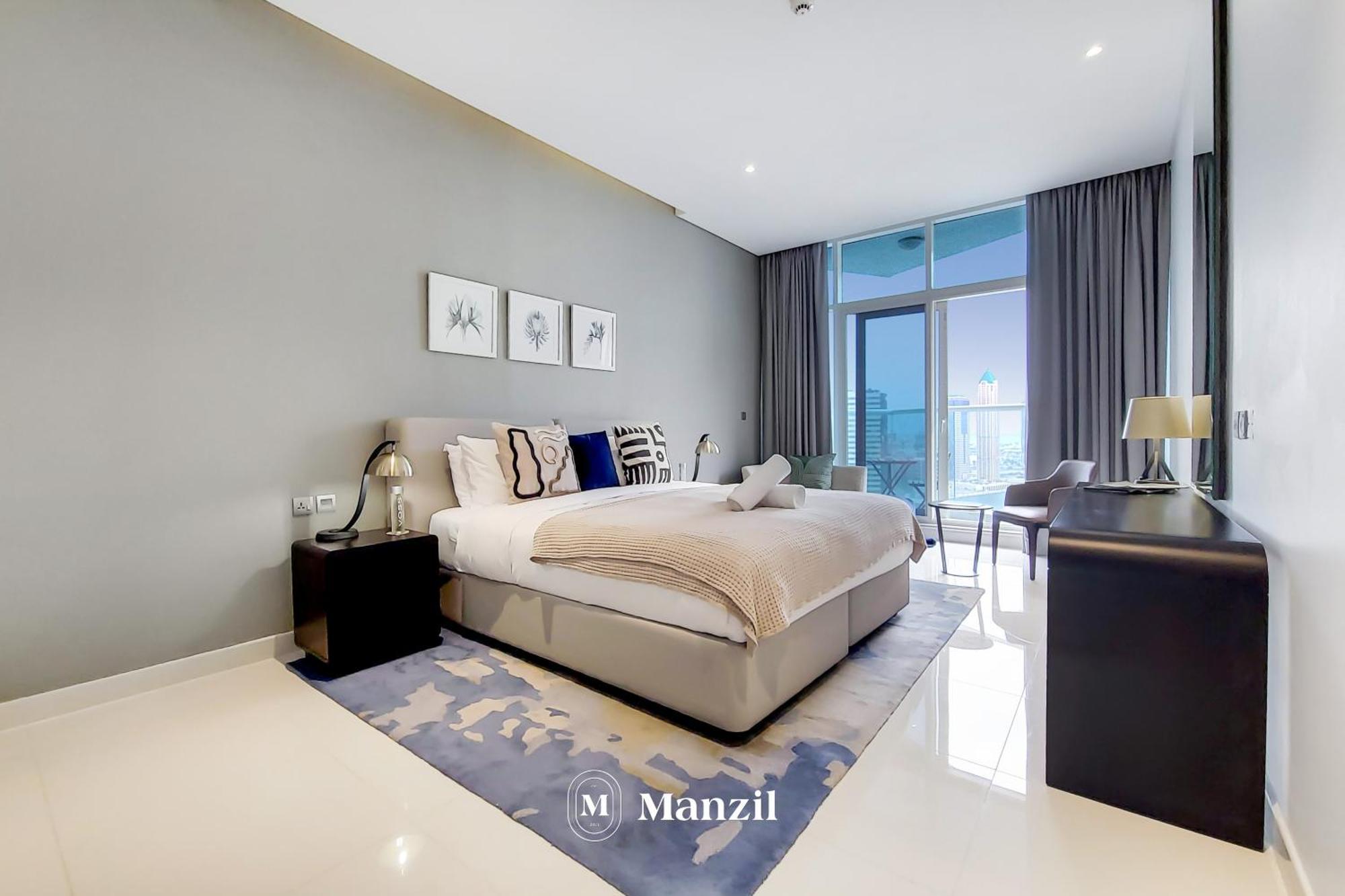 Apartment Manzil - Luxurious 1br Waterfront At Damac Maison Prive With Burj Views *