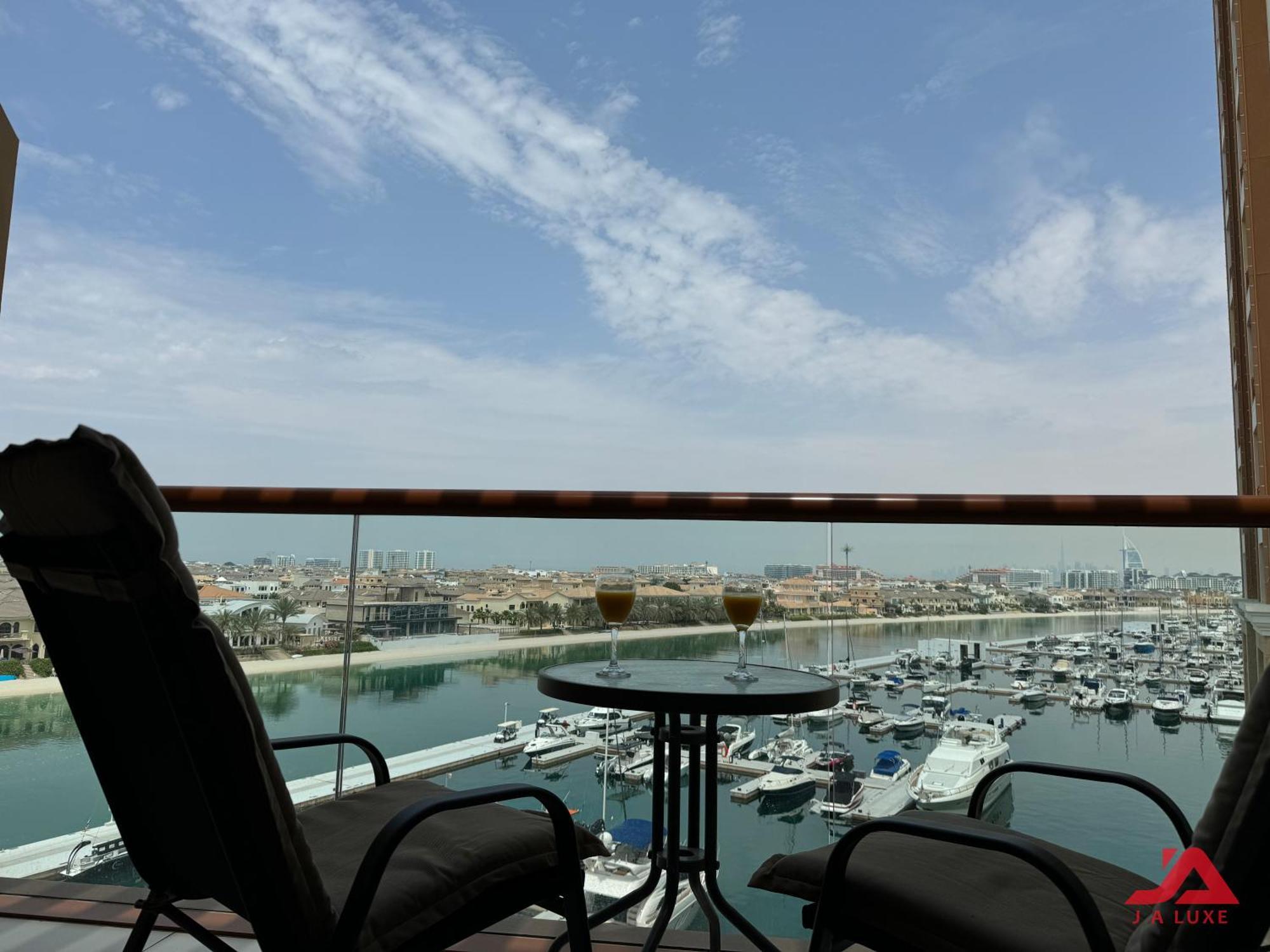 Unique At Of Yachts With Panoramic Sea View Of Burj Khalifa, Alarab & Atalntis In Palm Jumeirah Apartment