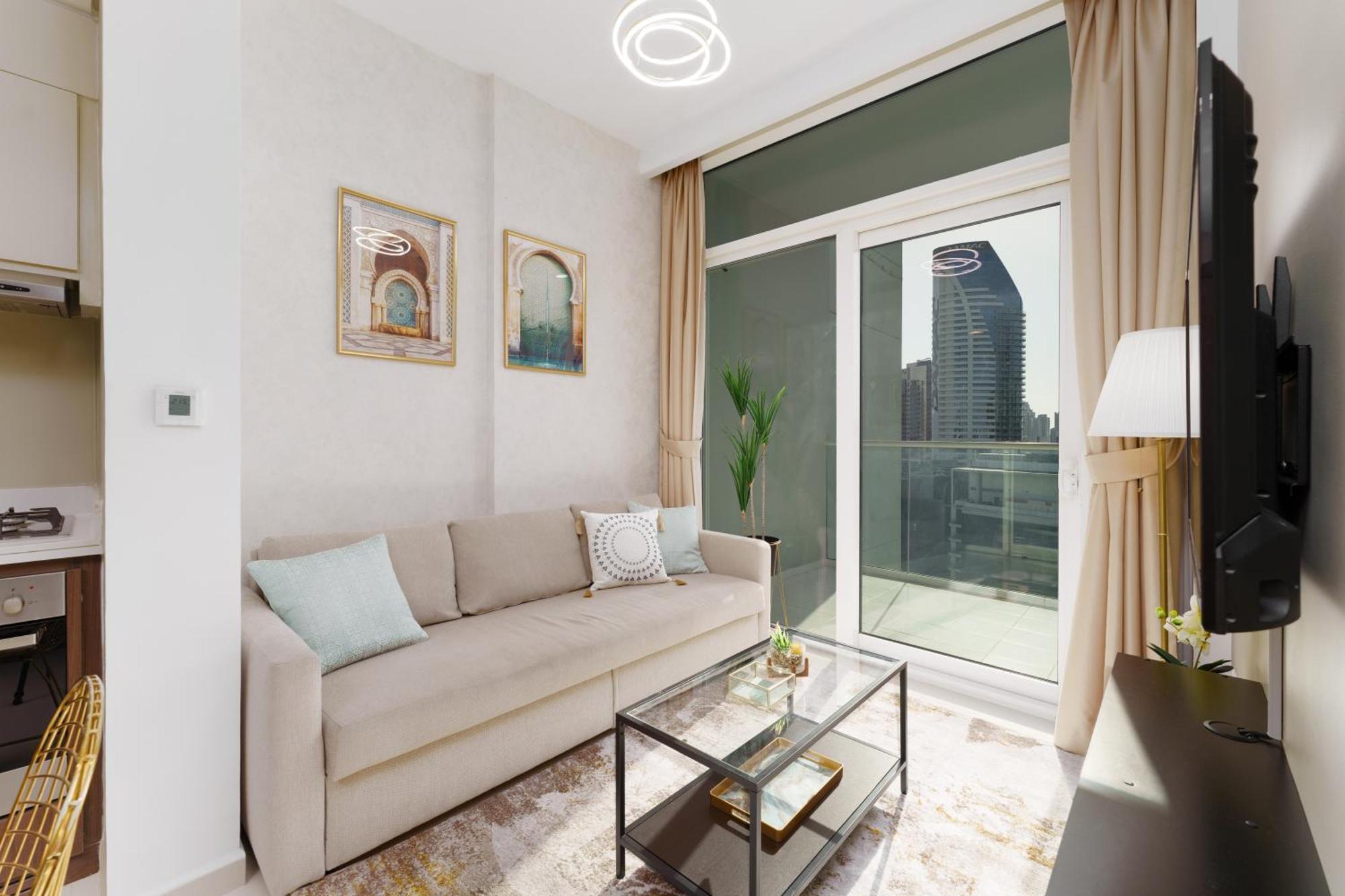 Contemporary With Burj Khalifa View Apartment