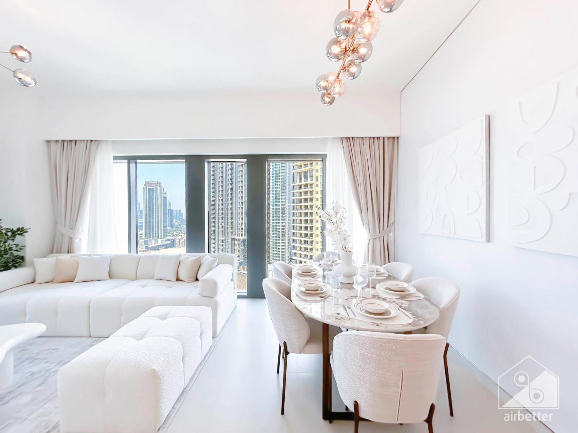 Luxurious Living In 2b With Burj & Fountain Views Dubai