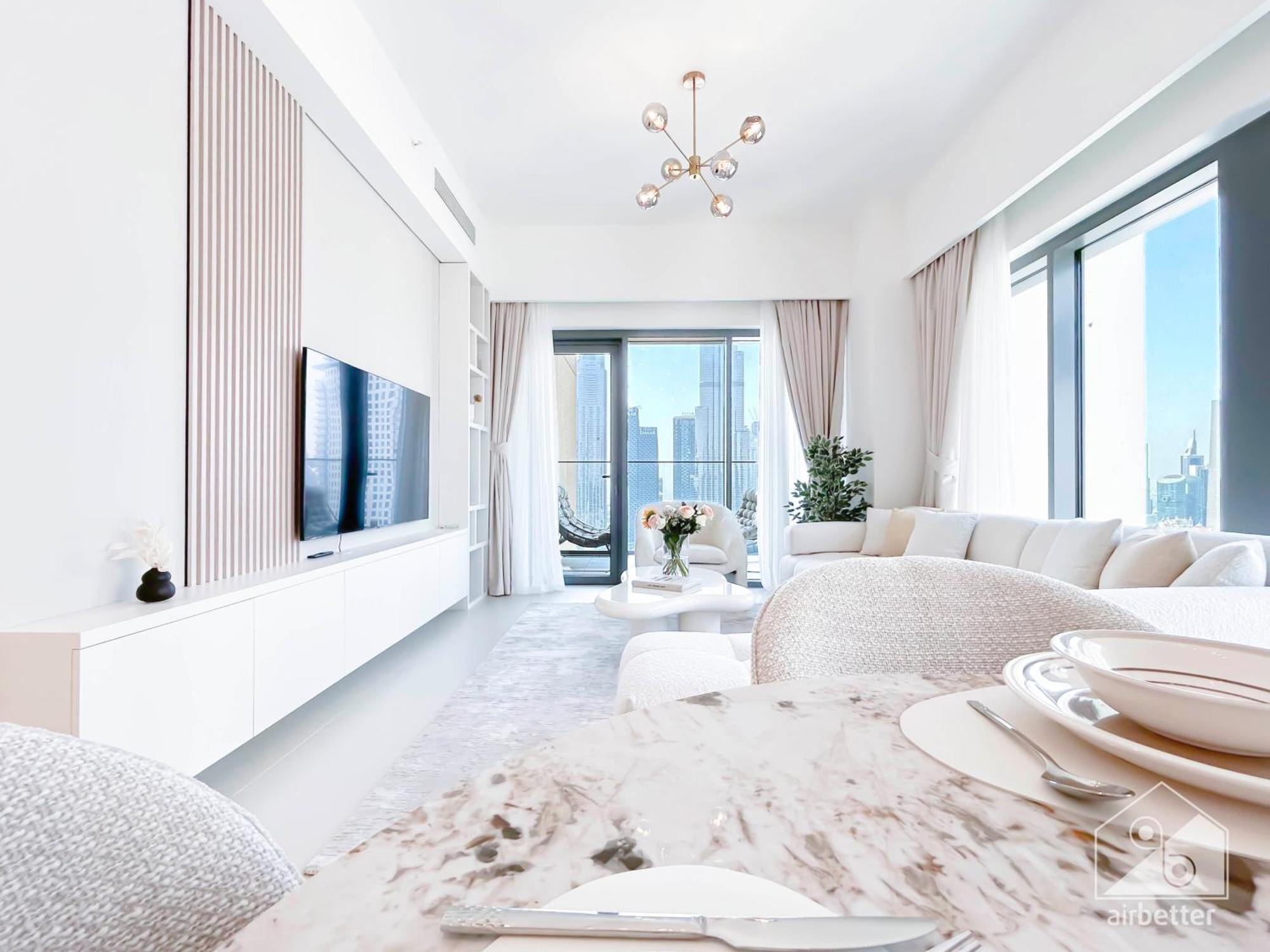 Apartment Luxurious Living In 2b With Burj & Fountain Views Dubai