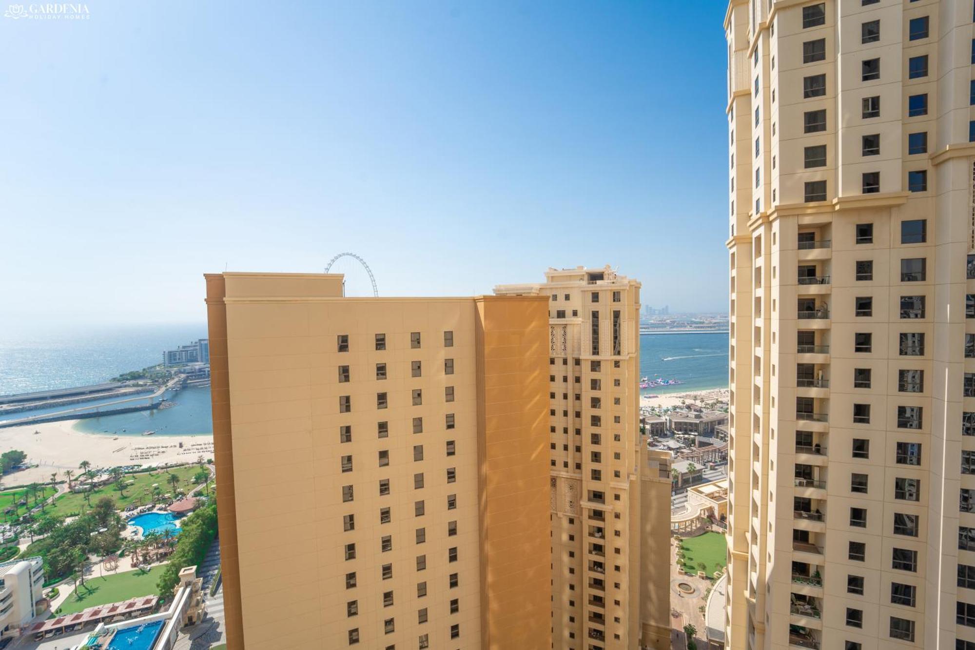 Jbr Amwaj 4 , Upgraded Sea And Ain Views, 2m Walk To By Gardenia Suitse Apartment Dubai