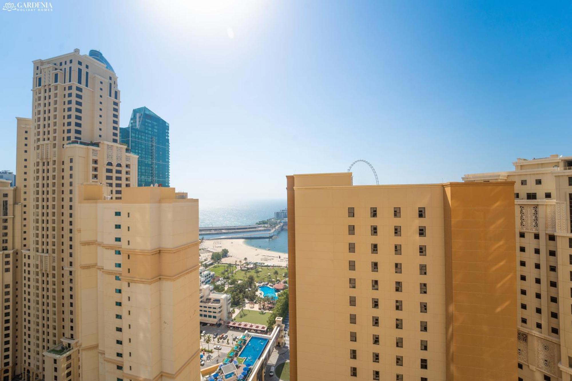 Jbr Amwaj 4 , Upgraded Sea And Ain Views, 2m Walk To By Gardenia Suitse Apartment