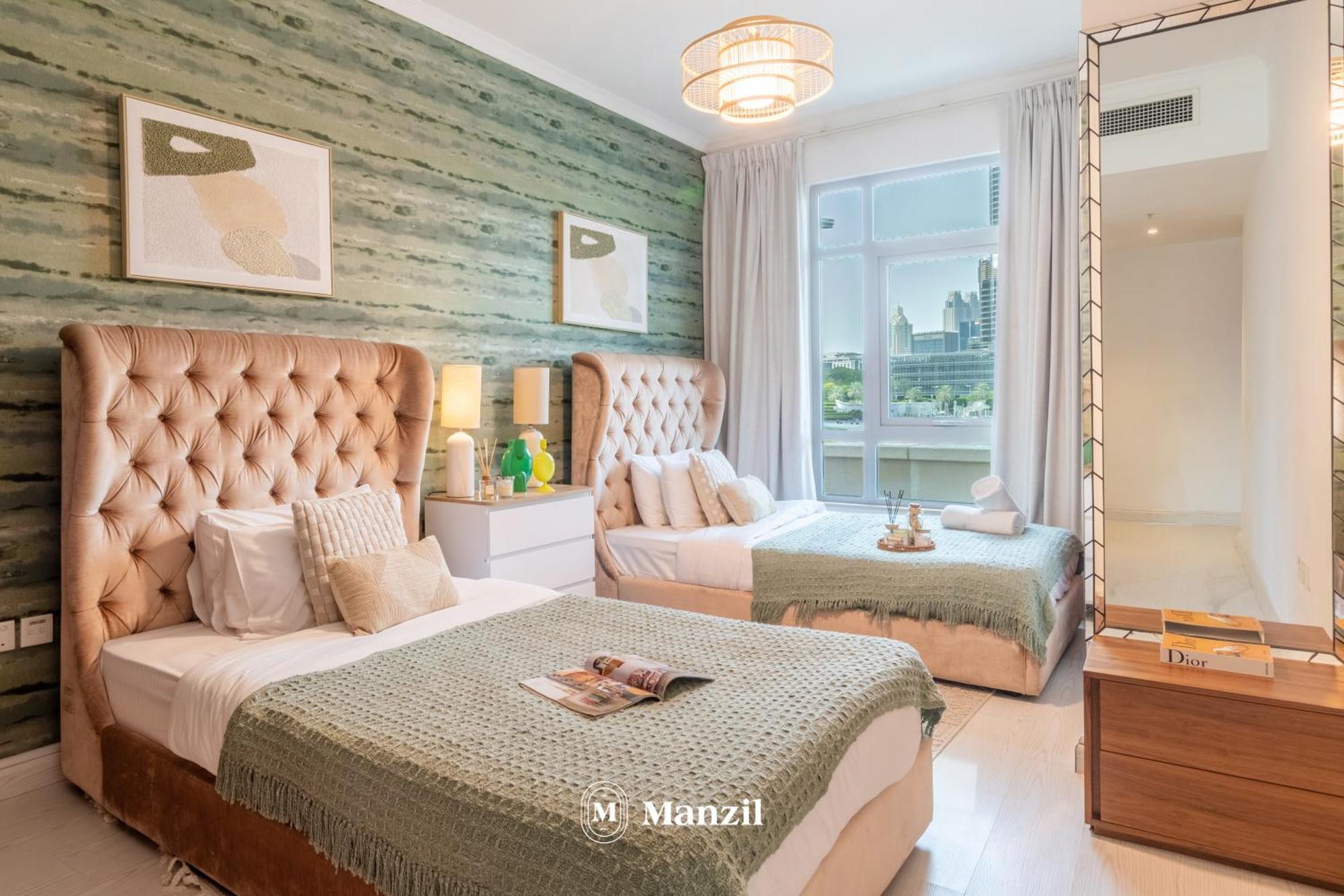 Manzil - Luxury 3br W/ Maid Room, Full Burj & Fountain View Dubai