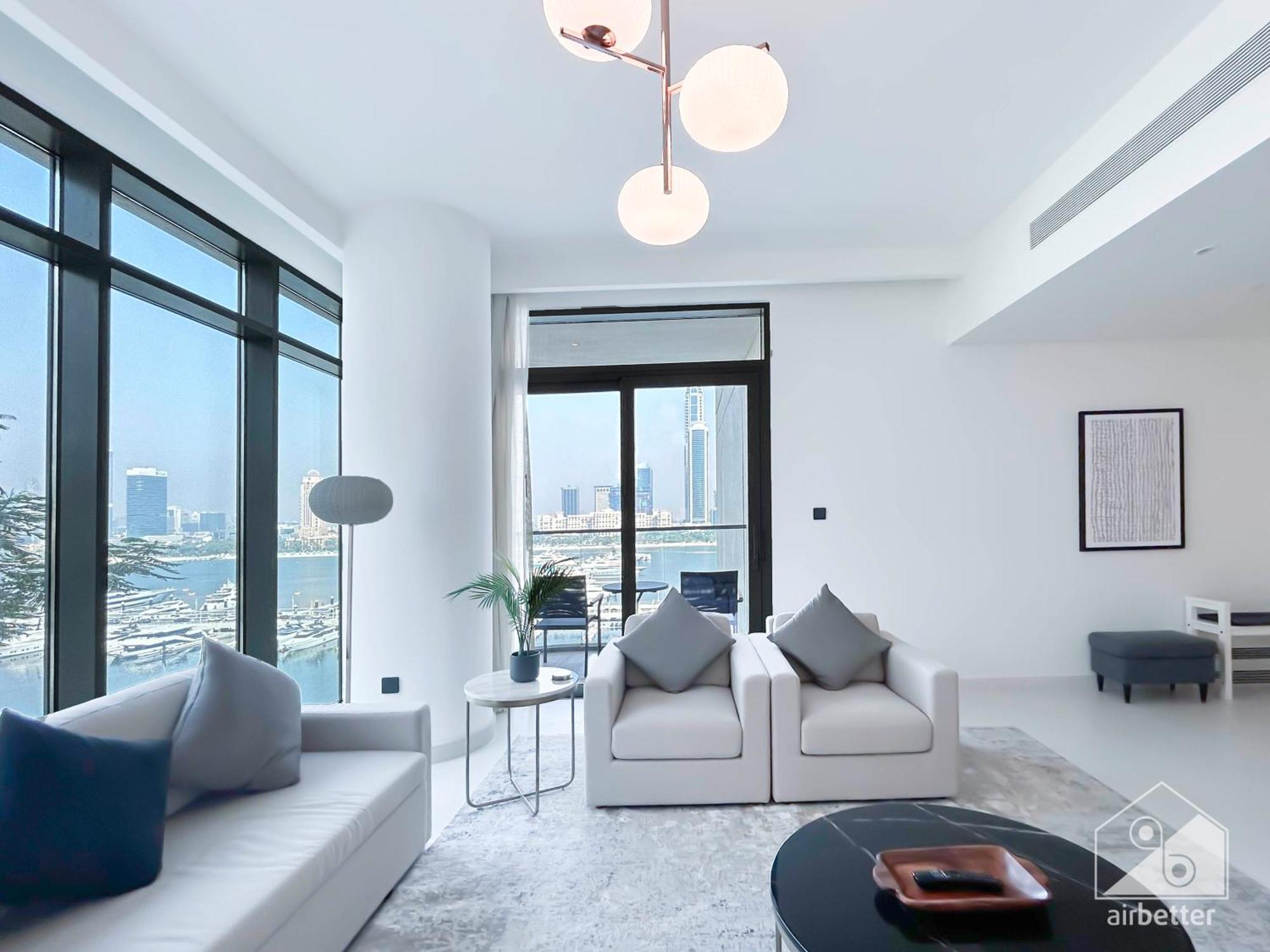 Cozy Beachfront 2b & Balcony In Marina Vista Apartment Dubai