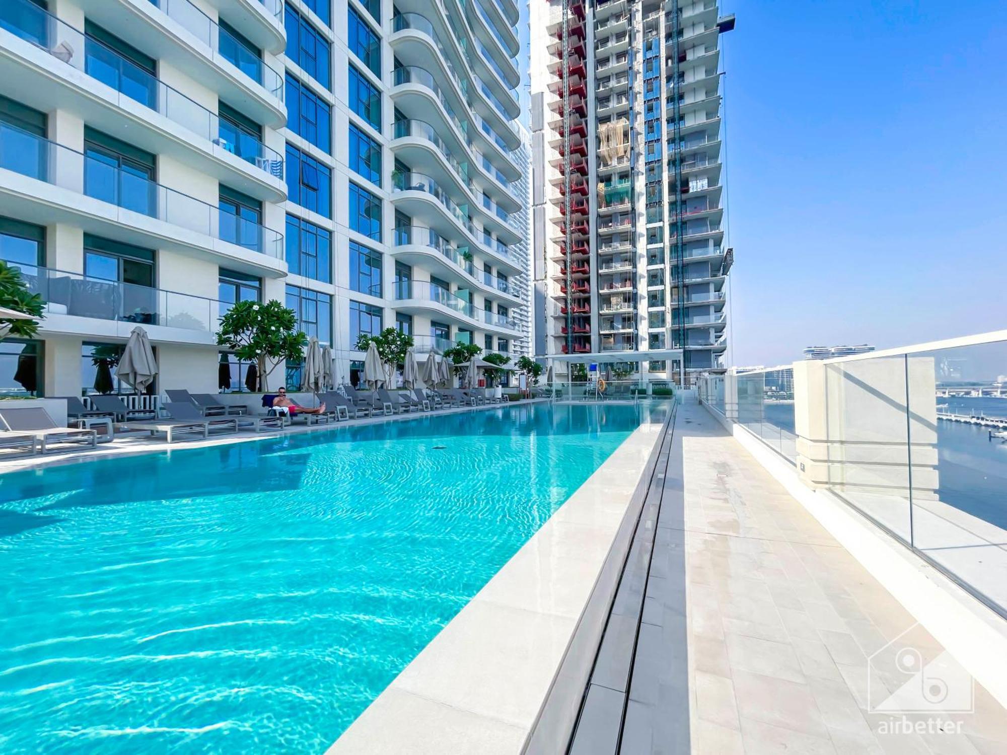 Cozy Beachfront 2b & Balcony In Marina Vista Dubai