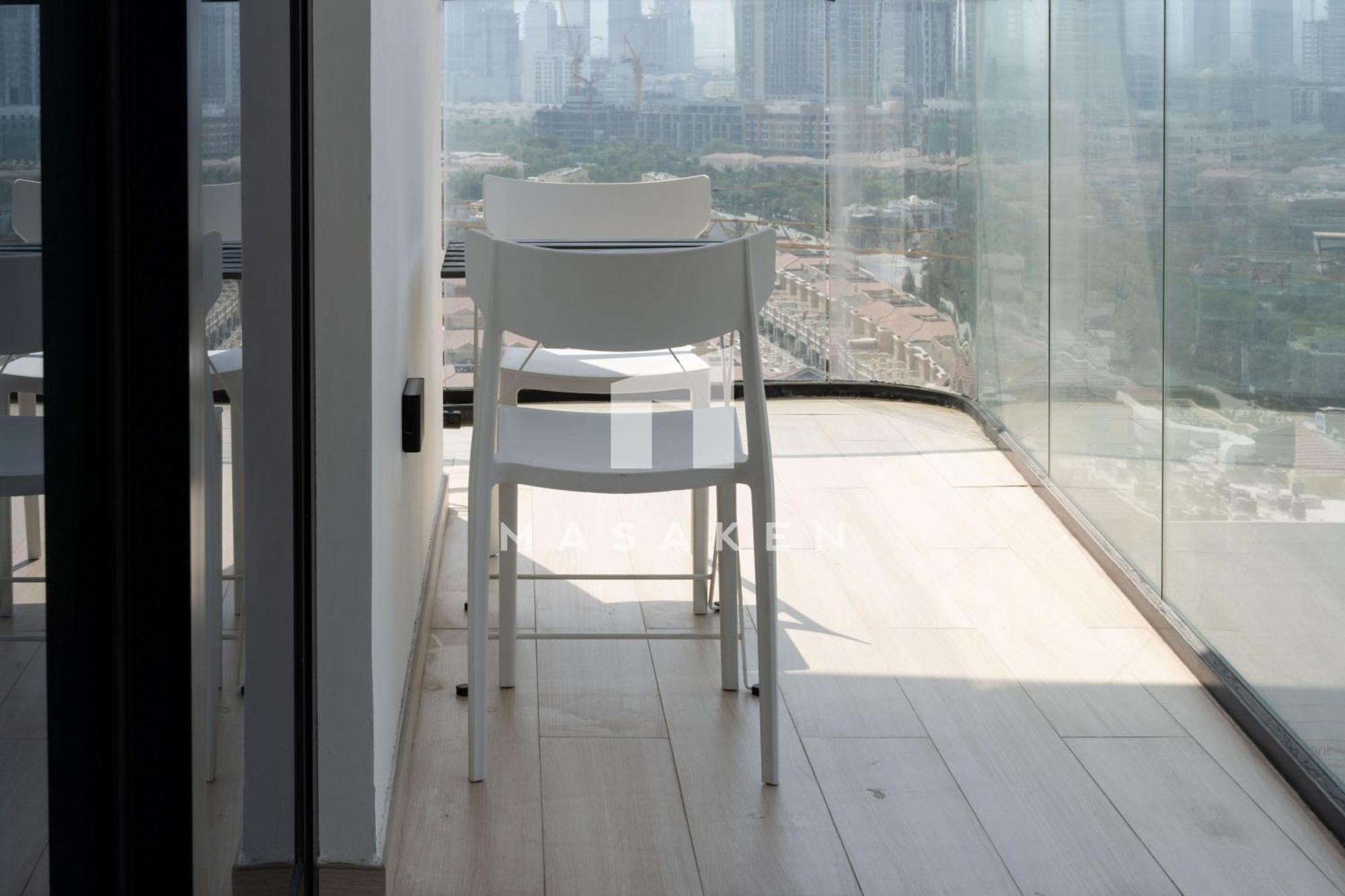 Fully Furnished 1bedroom With Big Balcony In Jvc Apartment *