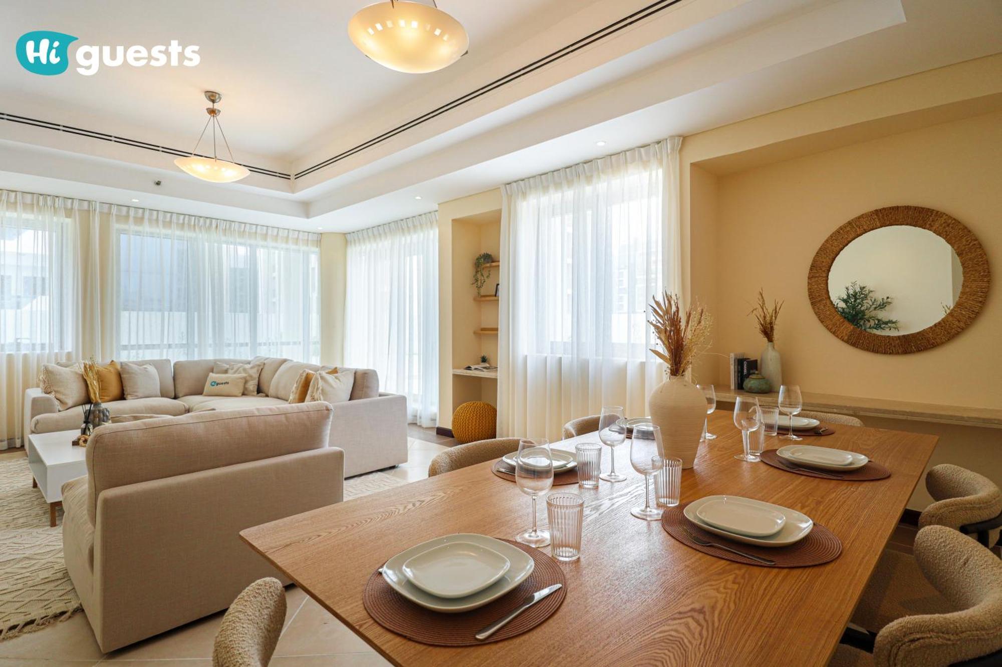 Apartment Higuests - Elegant Family Retreat In Dubai's Deira 3br Oasis *
