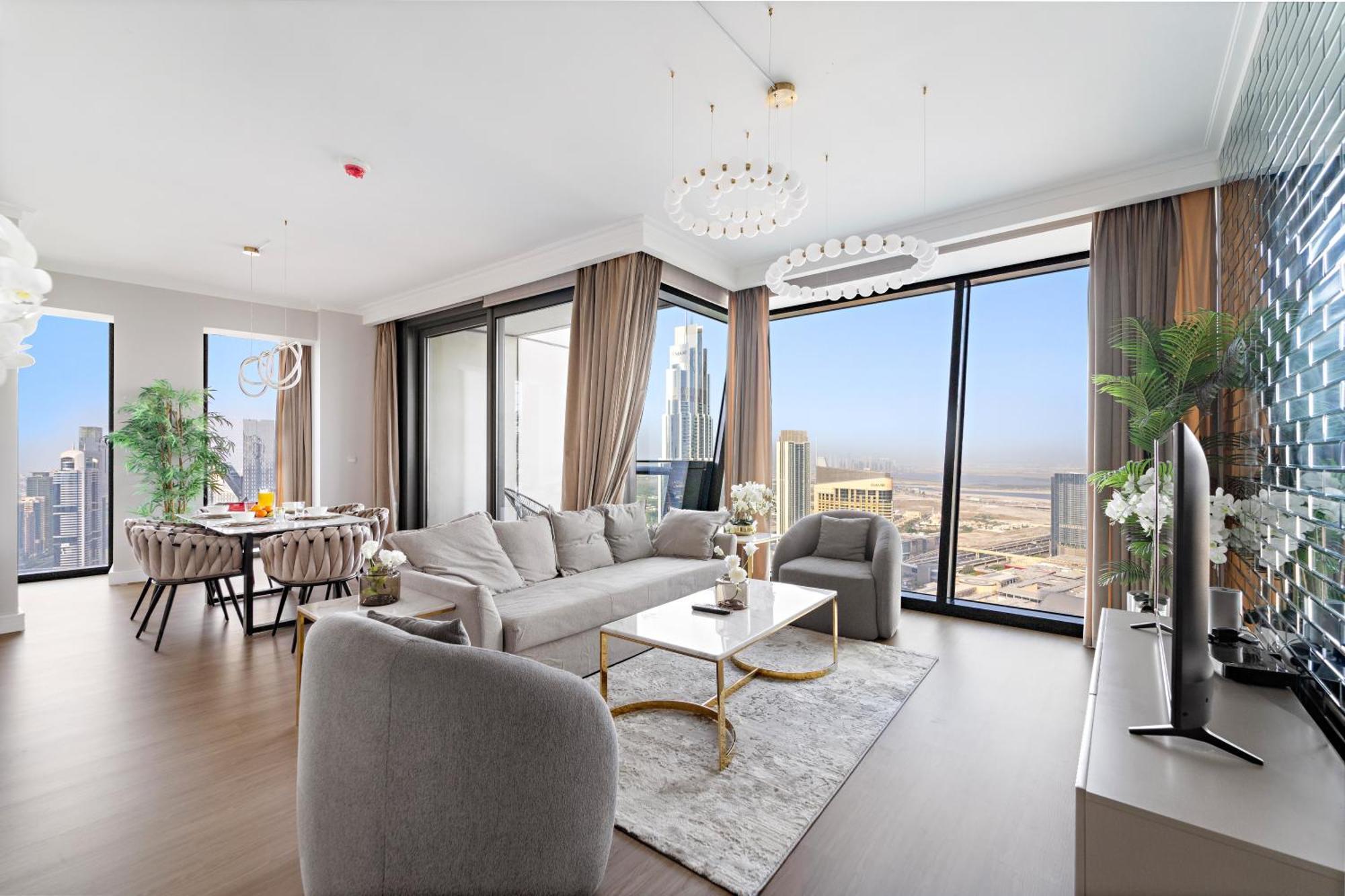 Apartment First Class 3br With Full Burj Khalifa And Fountain View Dubai
