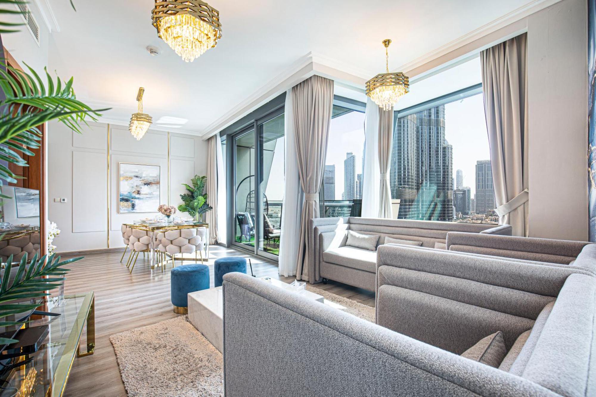 Apartment Magnificent 3 Bedroom Luxury With Burj Khalifa View Dubai