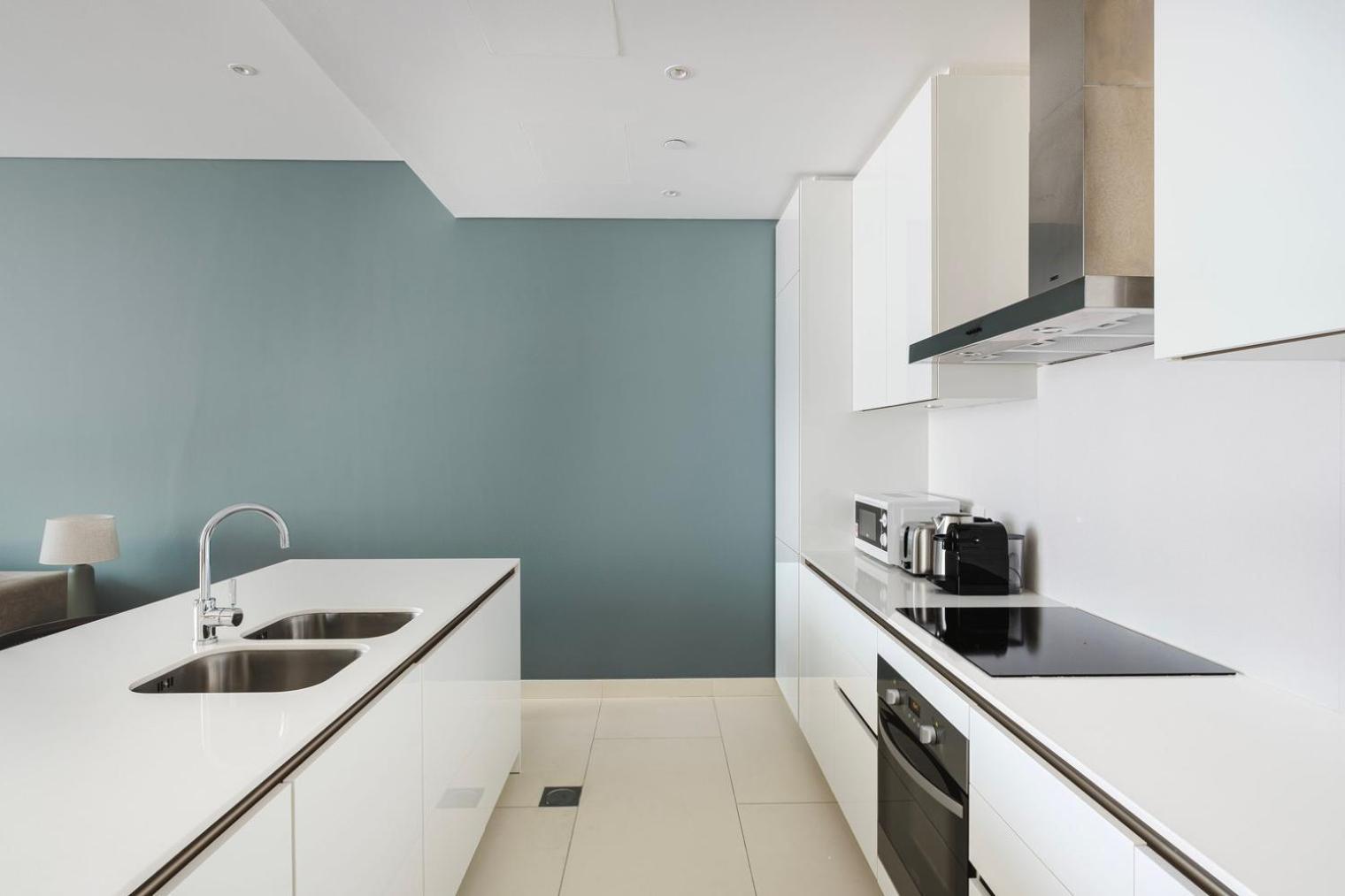 Blueground Walk Fully Furnished Kitchen Dxb-1552 Apartment