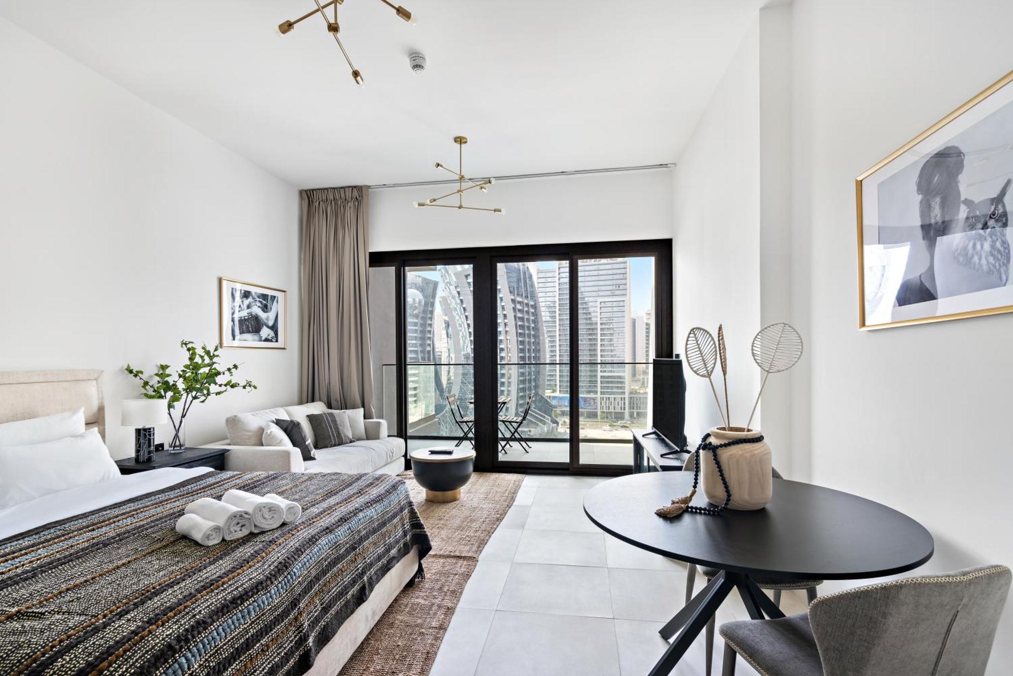 Furnished Binghatti Canal - Burj Khalifa View, *