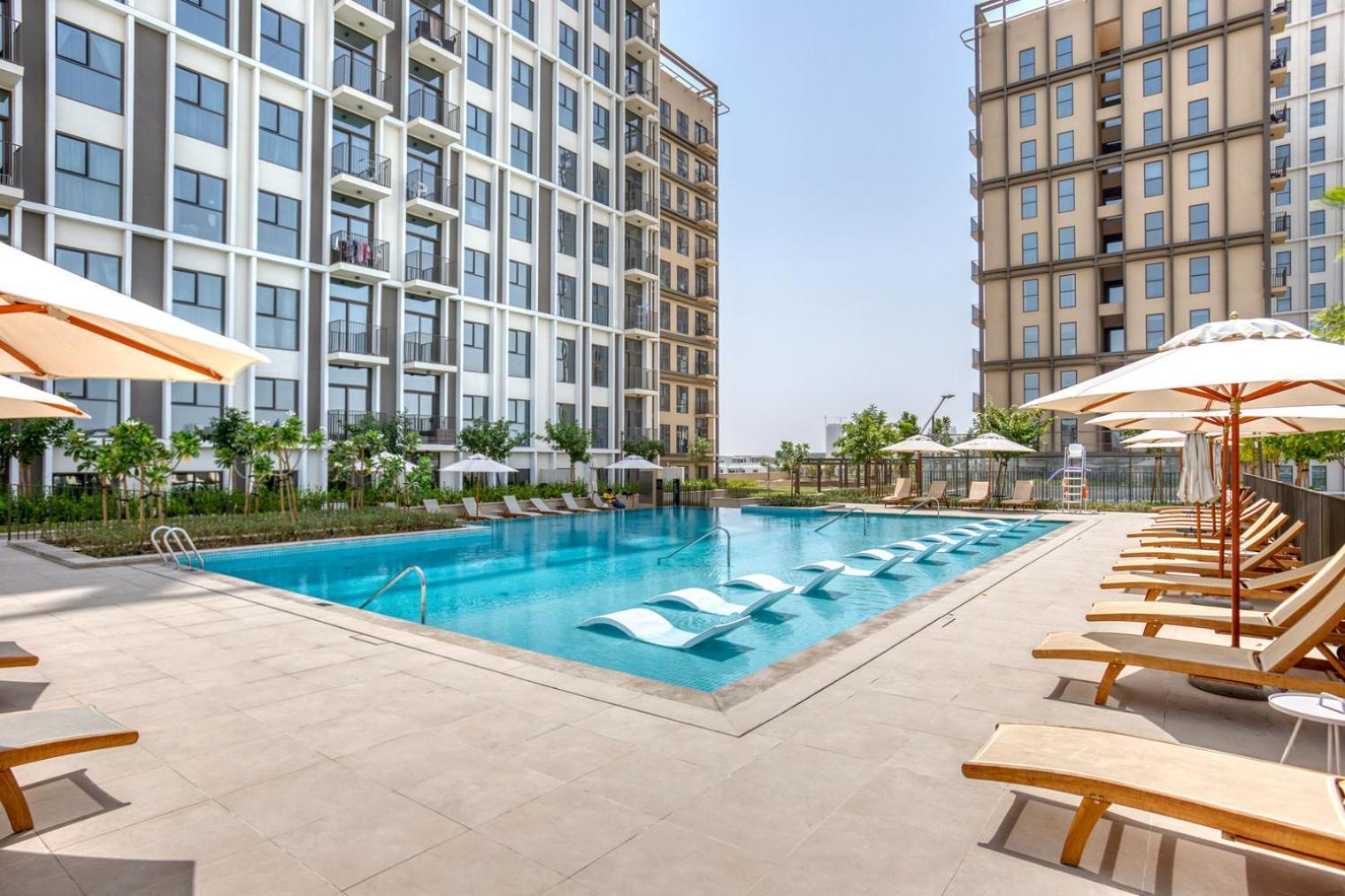 Blueground Hills Estate Pool Gym Dxb-1110 Apartment Dubai