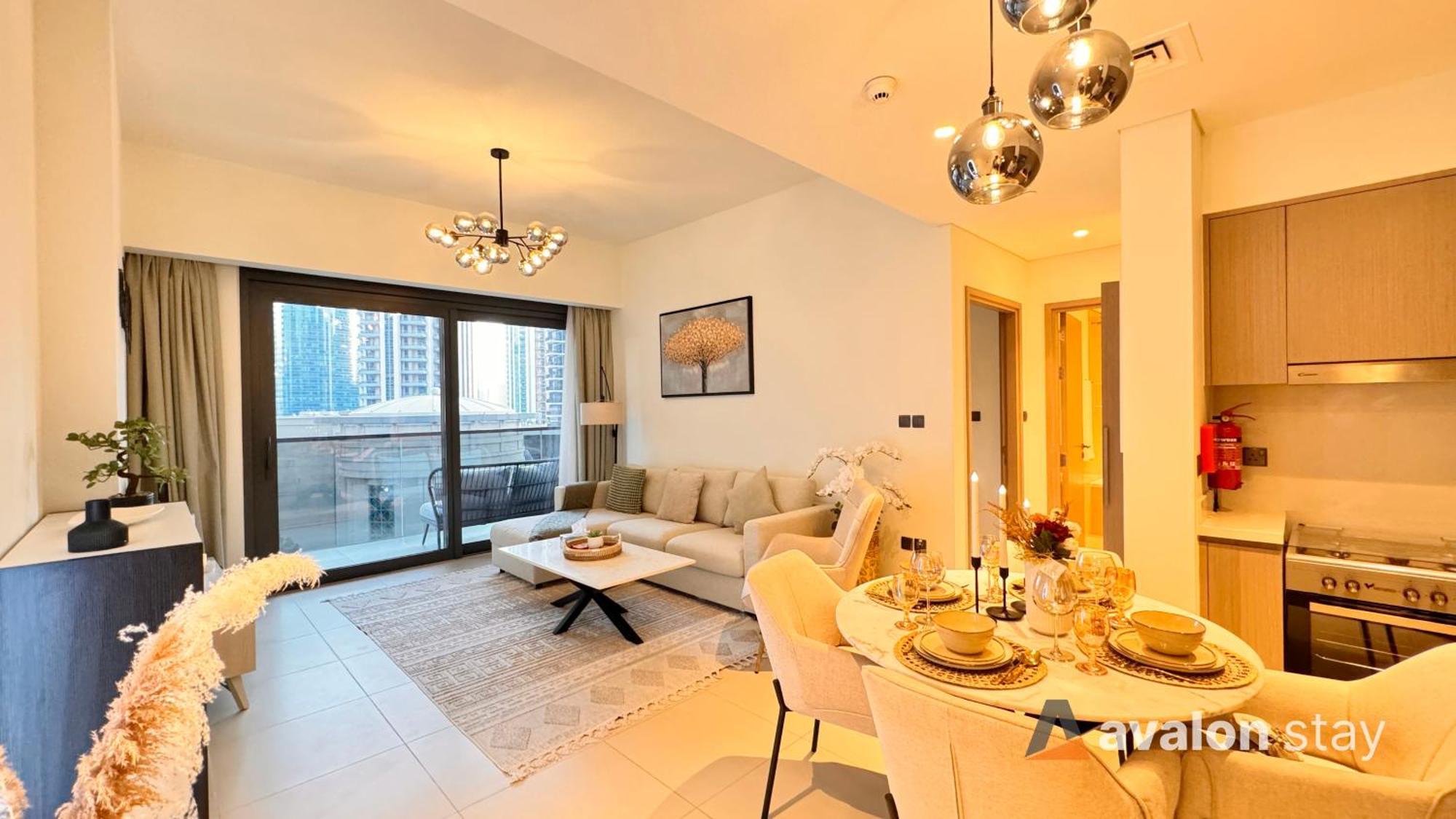 Avalonstay - Luxury 1br In Downtown Dubai-brand New-burj Khalifa & Fountain Views From Pool Apartment