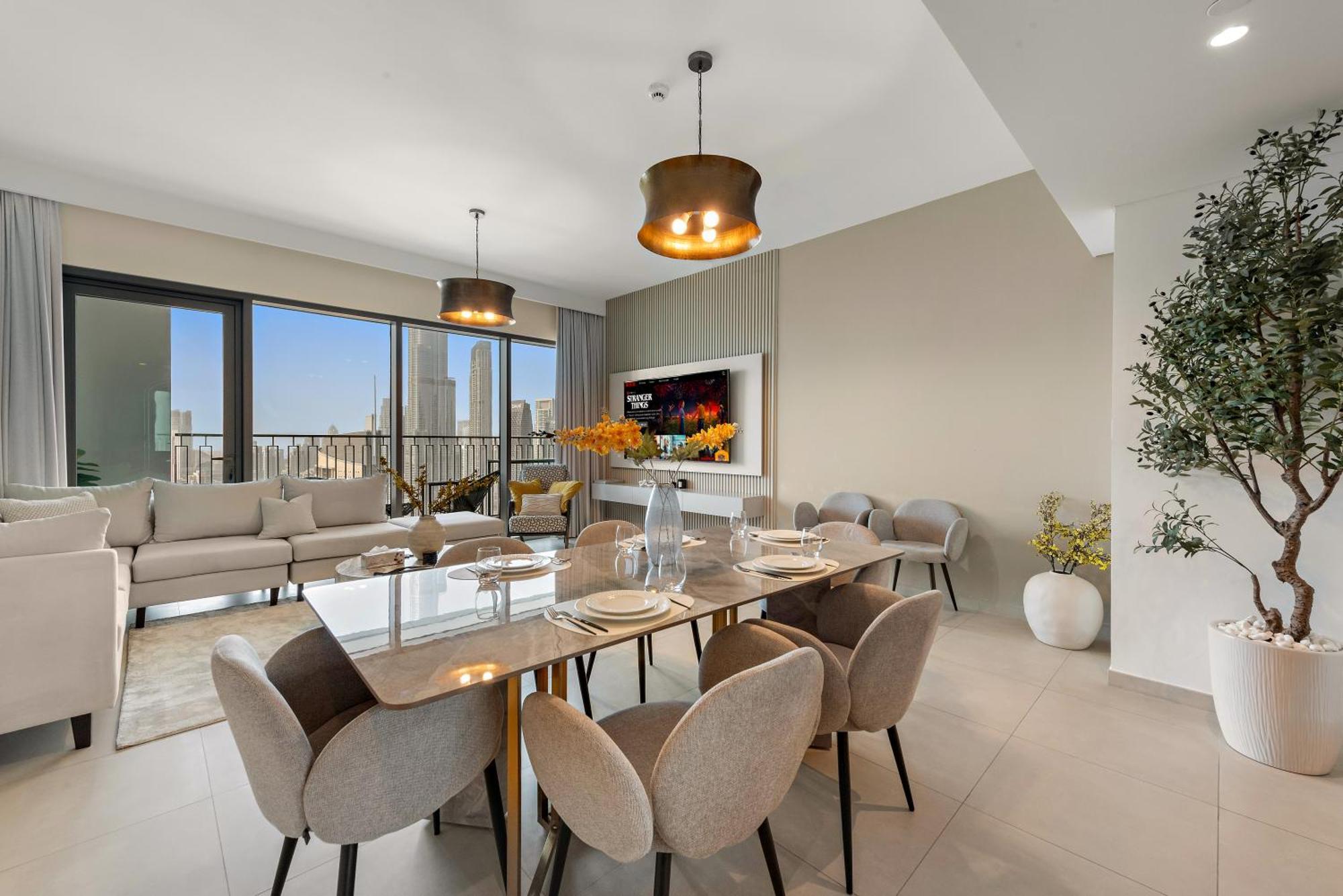 4br With Spacious Balcony & Stunning Burj Khalifa Views Dubai