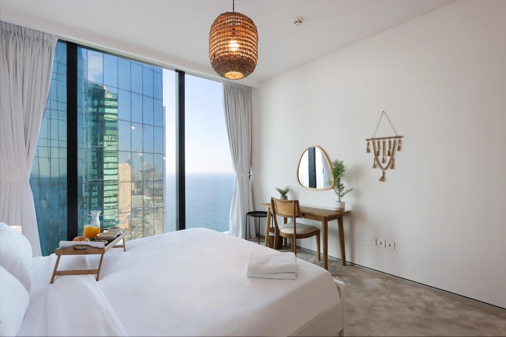 Livbnb - Boho Chic 3b Retreat With Sea View Address Dubai