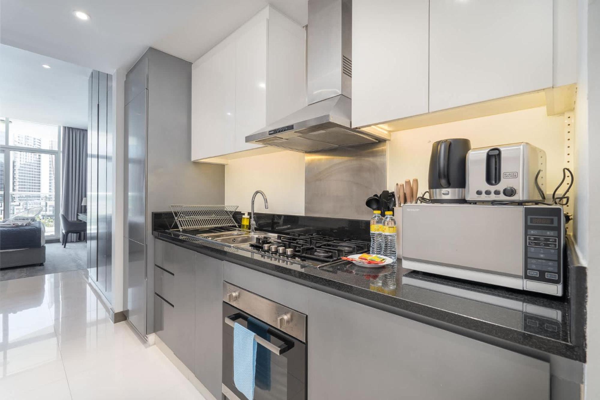 Apartment Cozy Perfect For 4 At Damac Maison Prive Dubai