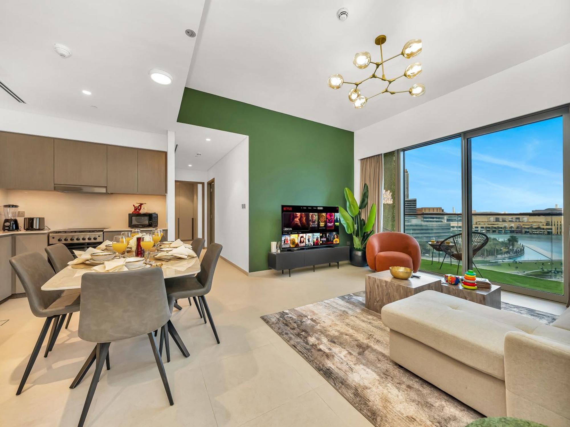 Direct Burj Khalifa & Fountain Views Lux 2br Apartment