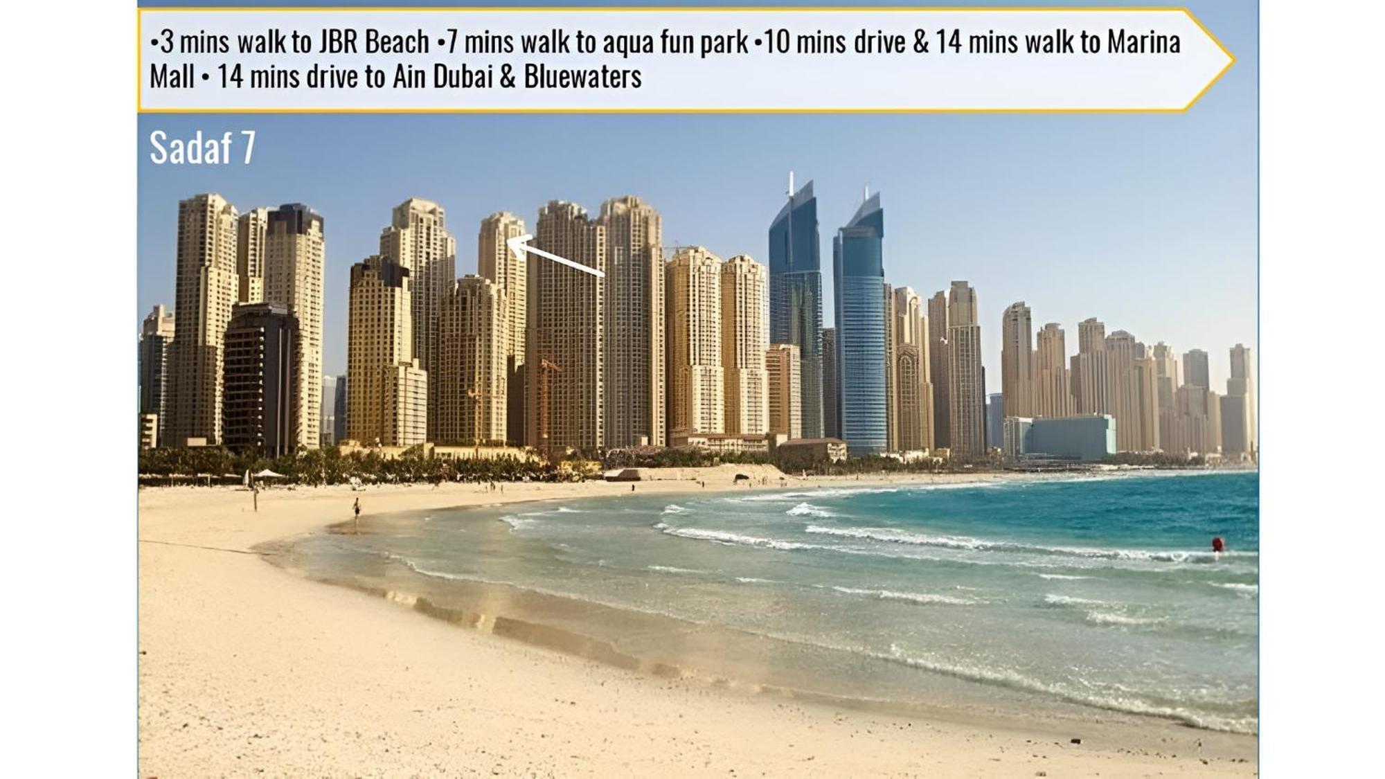 Spacious 2-bedroom Getaway In Jbr, Prime Location Apartment *