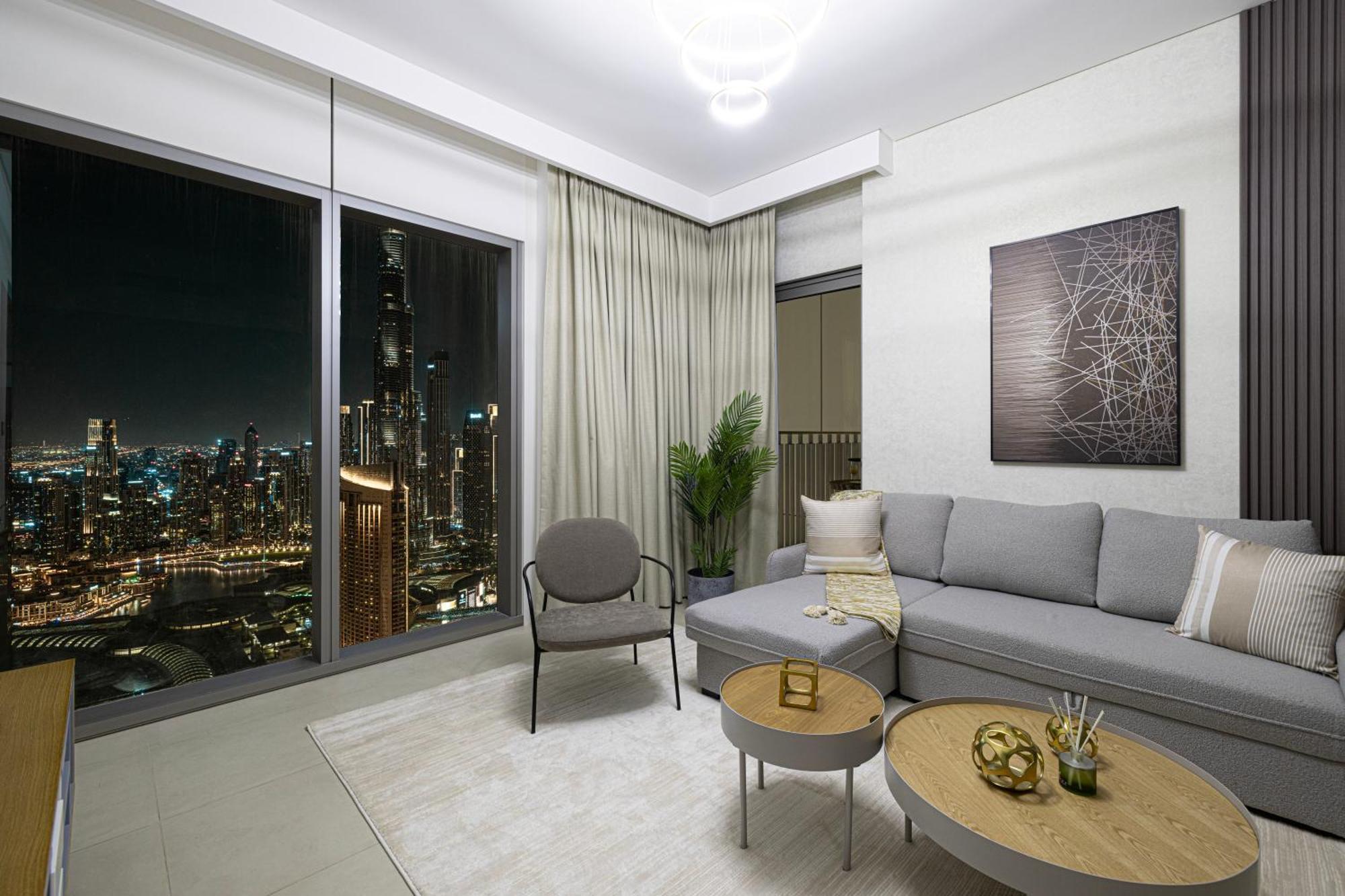 Premium 2 Bedroom High-floor Offering Spectacular Burj Khalifa & Fountain Views, Steps Away From Mall - Downtown By Stayfinity - Max 8 Guests Apartment Dubai