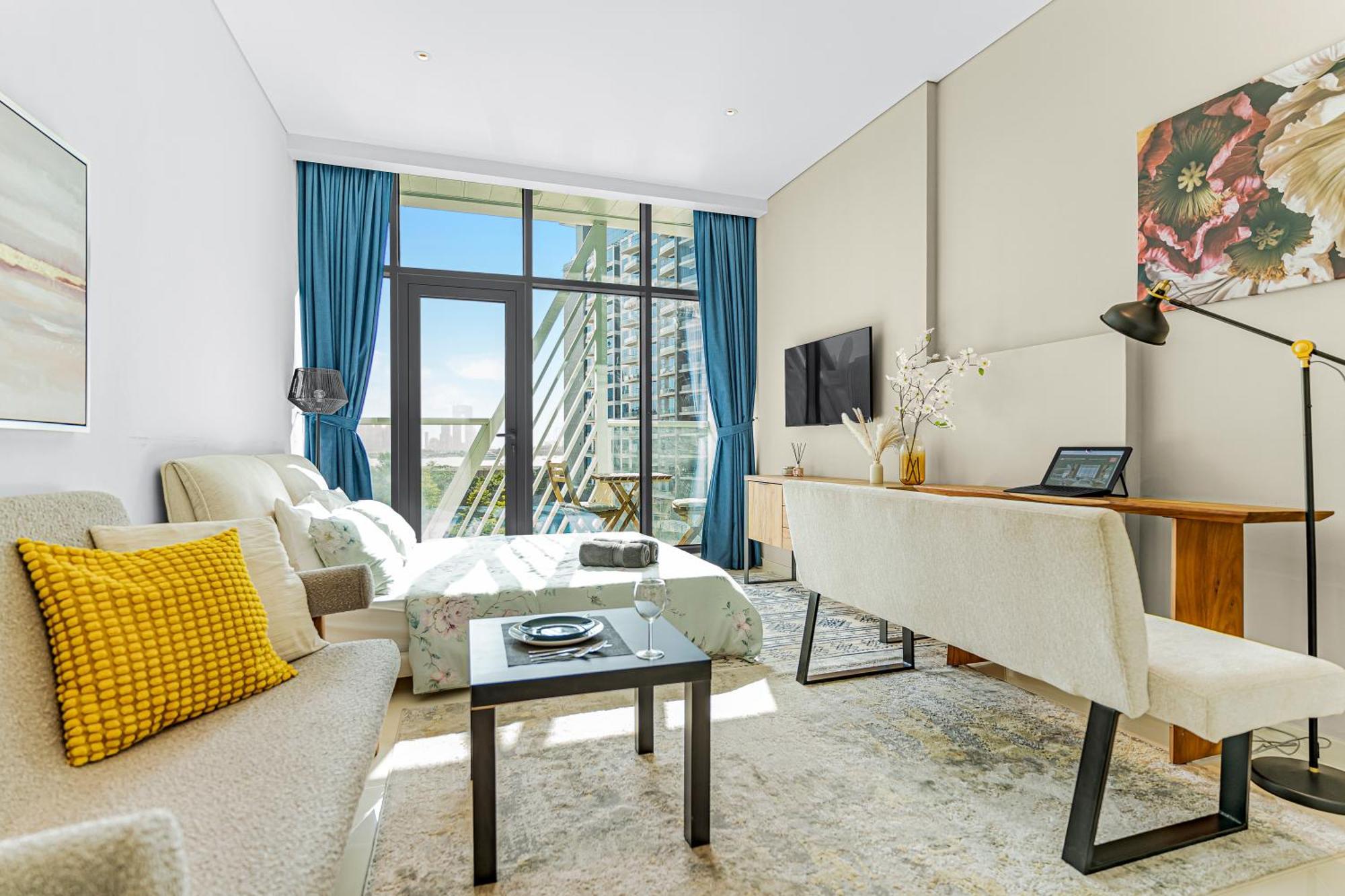 Apartment Cozy Sea & Marina View With Rooftop Pool & Private In Palm Jumeirah, Steps To Nakheel Mall Dubai