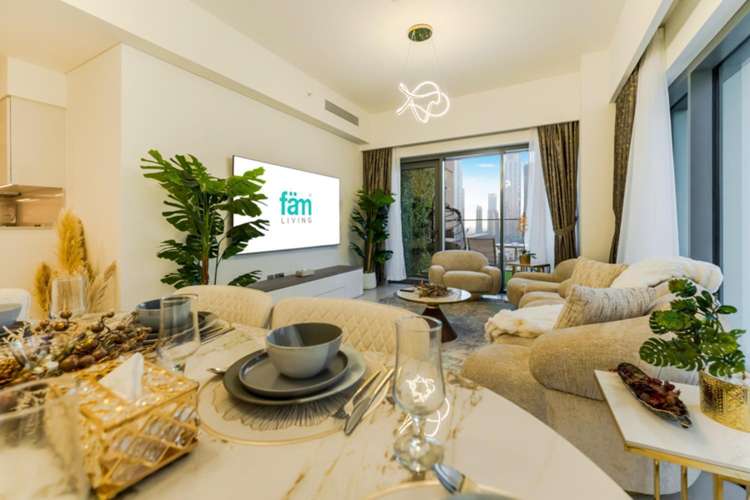 Apartment Fam Living - Burj Royale 2bedroom - Fountain And Burj Views *