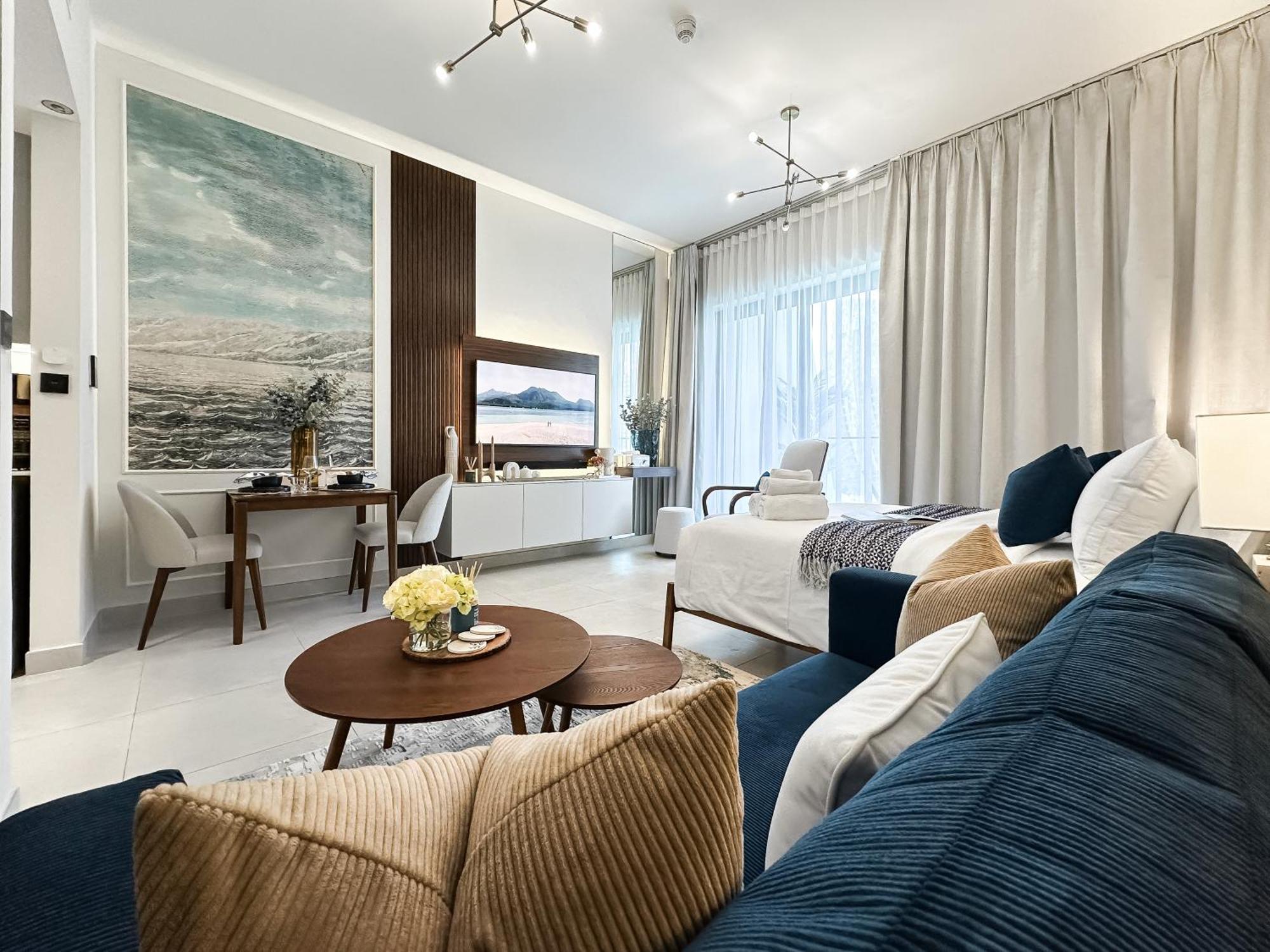 Trophy - Santorini Burjkhalifa & Canal Views Sofa Bed Apartment Dubai
