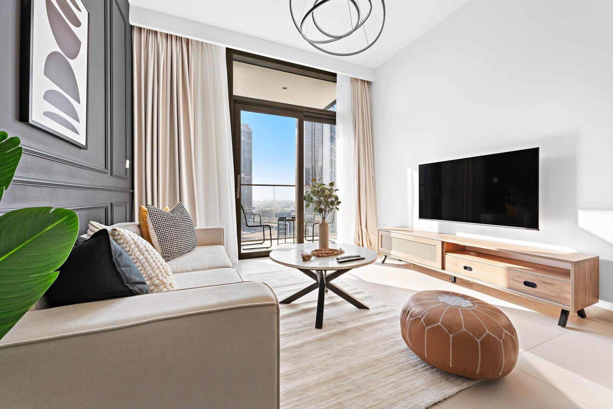Silkhaus Chic 1bdr Near Burj Khalifa With Balcony *