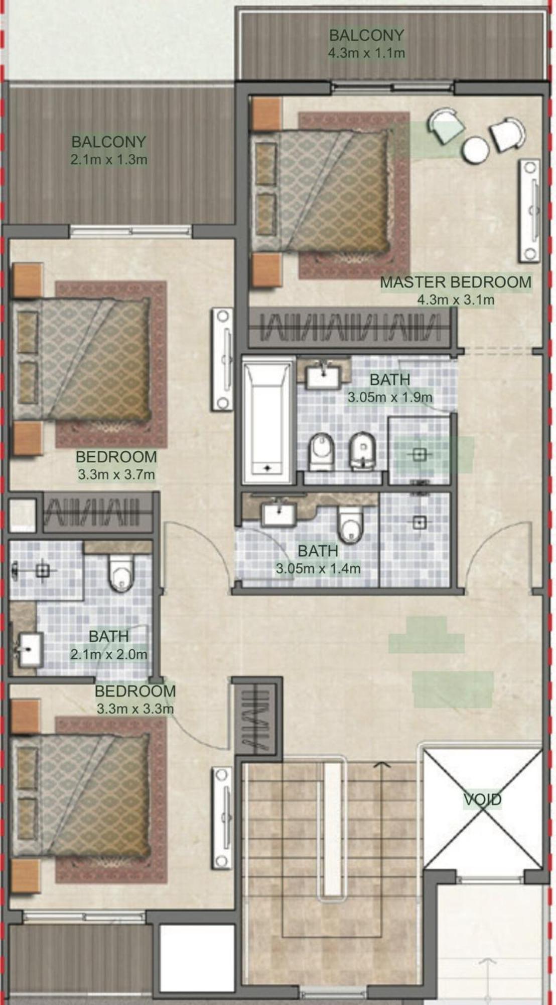 Serene & Spacious 3br En-suite With Assistant's - Walk To Mall & Restaurants Dubai